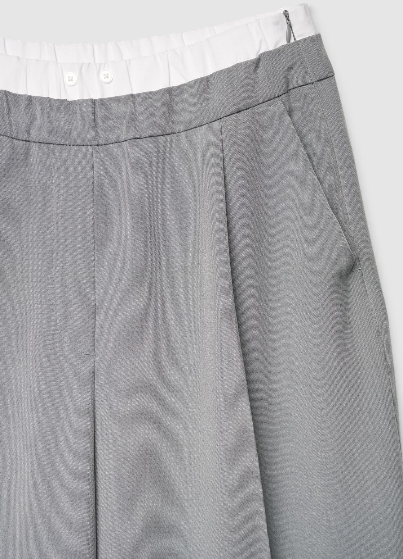 Pantaloni palazzo con risvolto e fascia in vita - Image 6