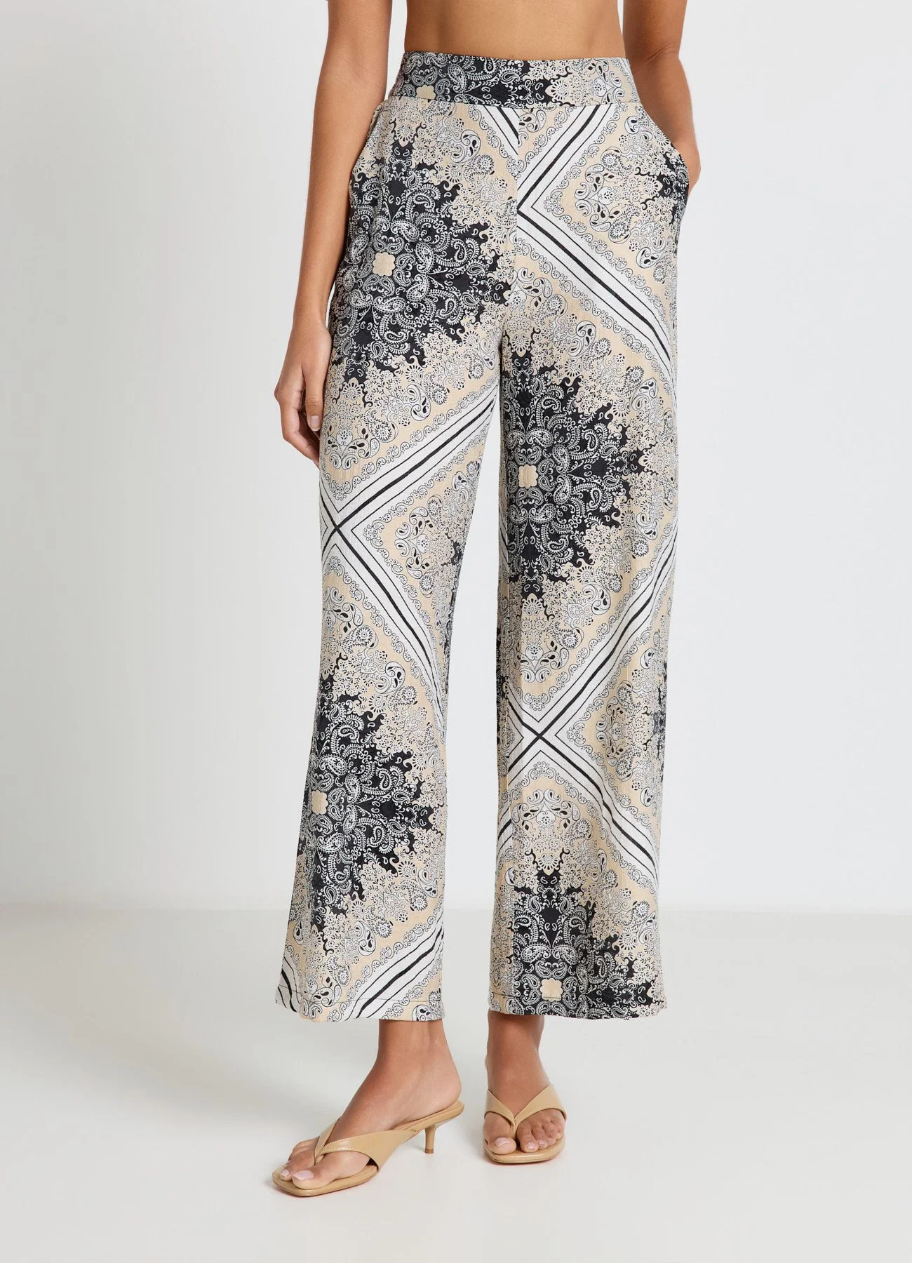 Pantaloni palazzo con stampa bandana - Image 2