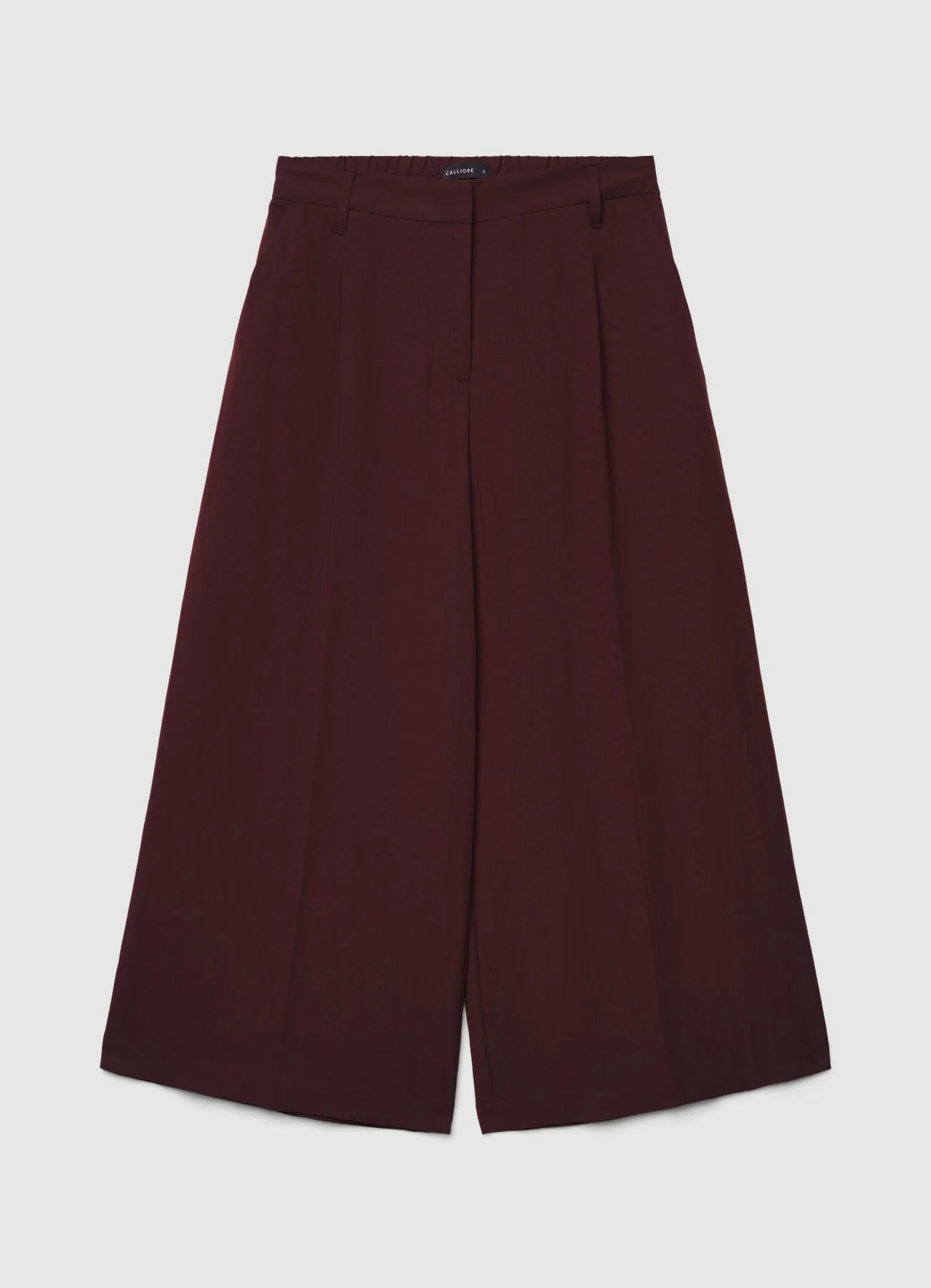Pantaloni palazzo crop a tinta unita - Image 4