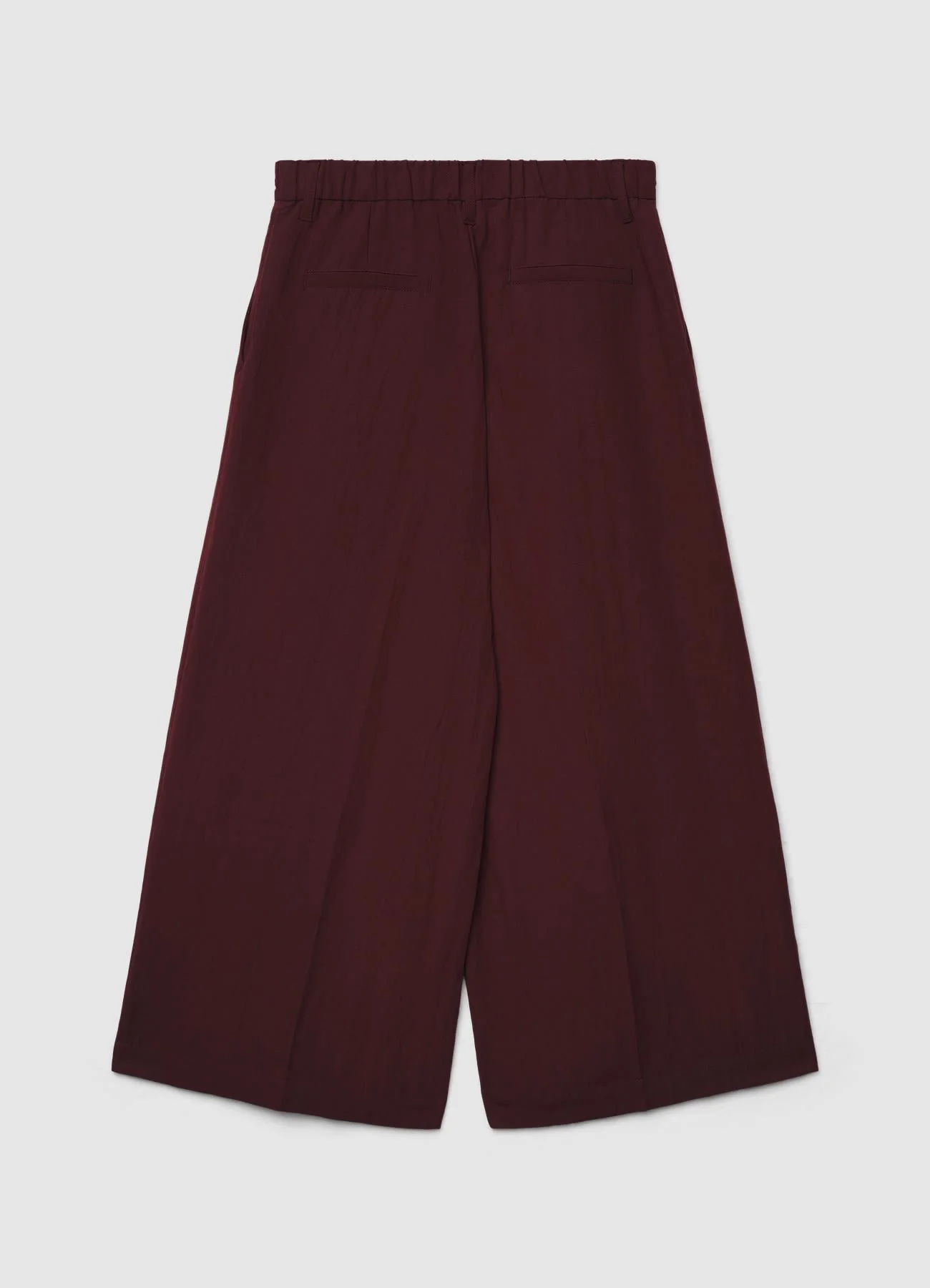 Pantaloni palazzo crop a tinta unita - Image 5