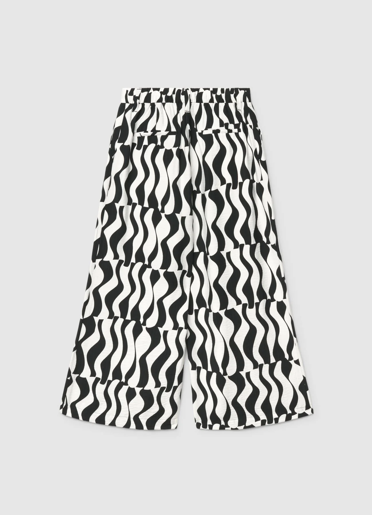 Pantaloni palazzo crop ampio a fantasia - Image 4