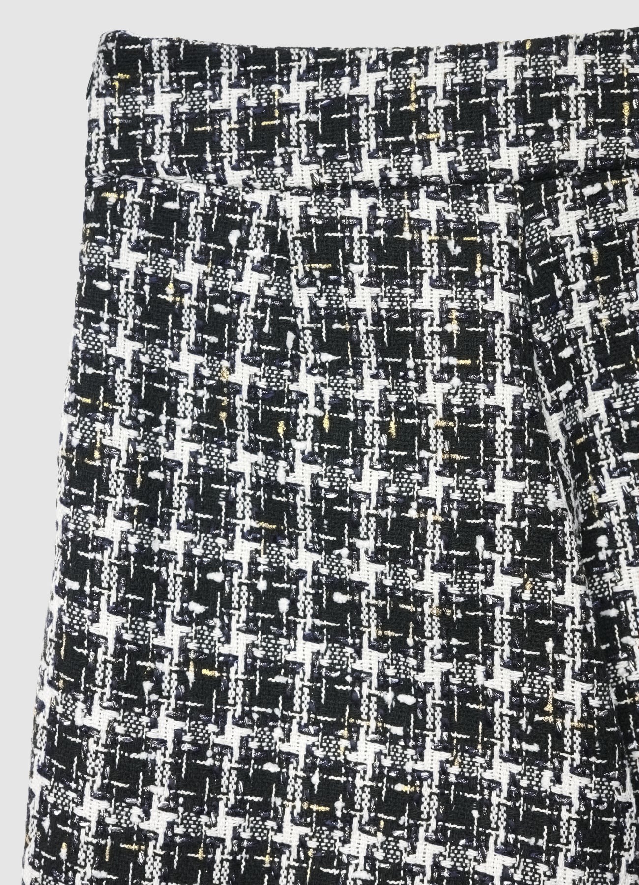 Pantaloni palazzo cropped in tweed - Image 4