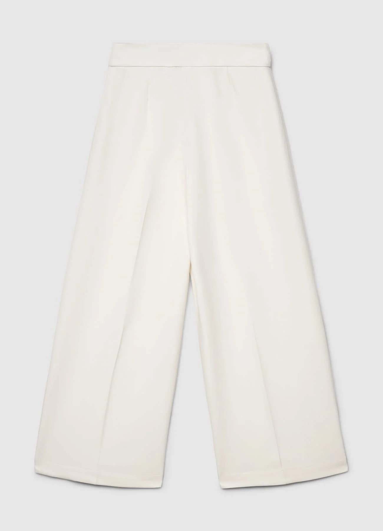 Pantaloni palazzo cropped tinta unita - Image 4
