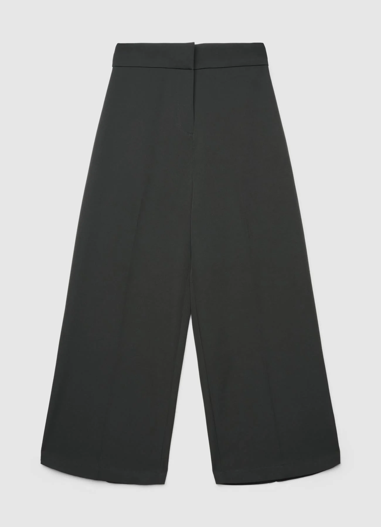 Pantaloni palazzo cropped tinta unita - Image 4