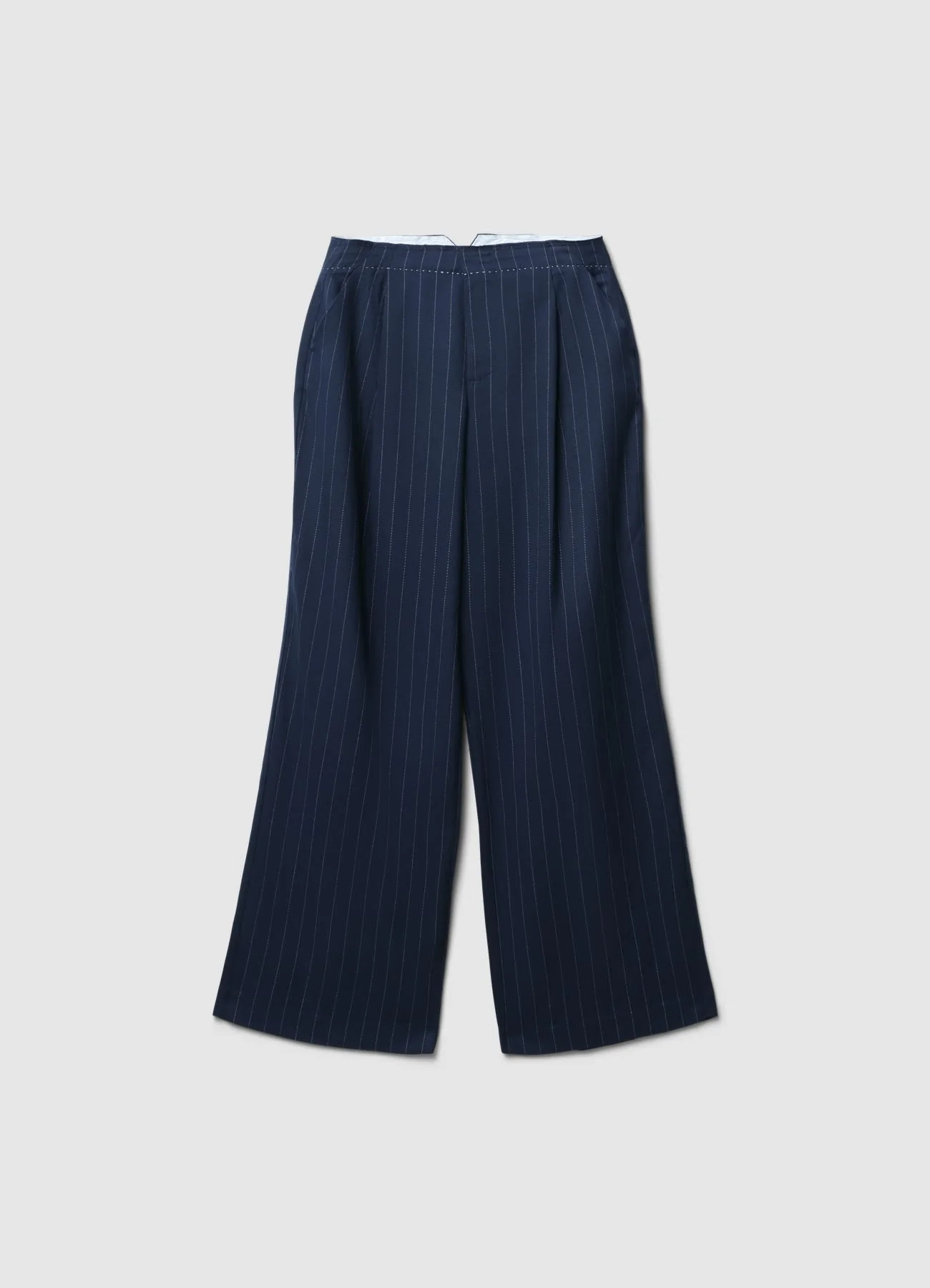 Pantaloni palazzo gessati - Image 5