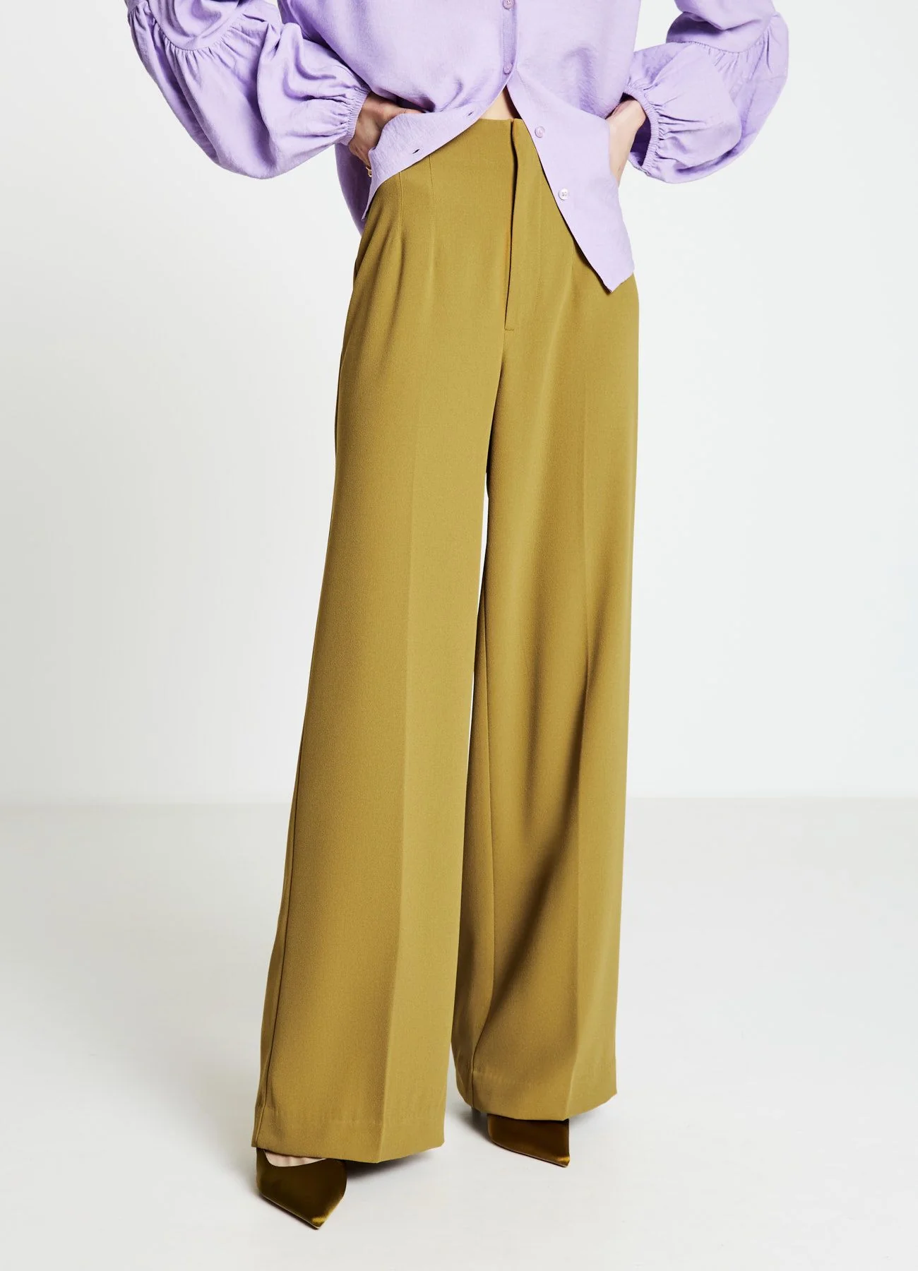 Pantaloni palazzo in crepe - Image 2