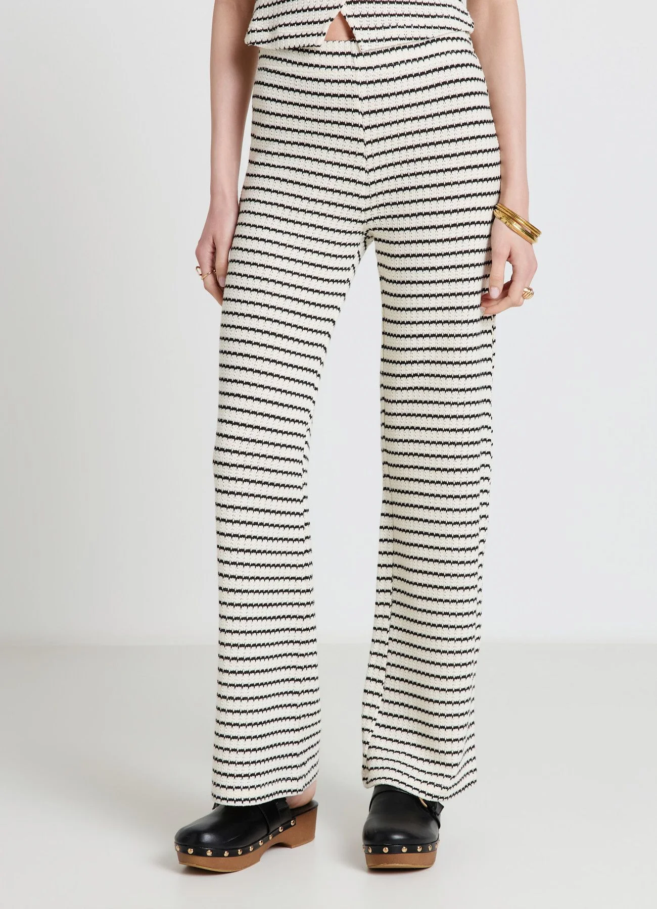 Pantaloni palazzo jogger a righe - Image 7