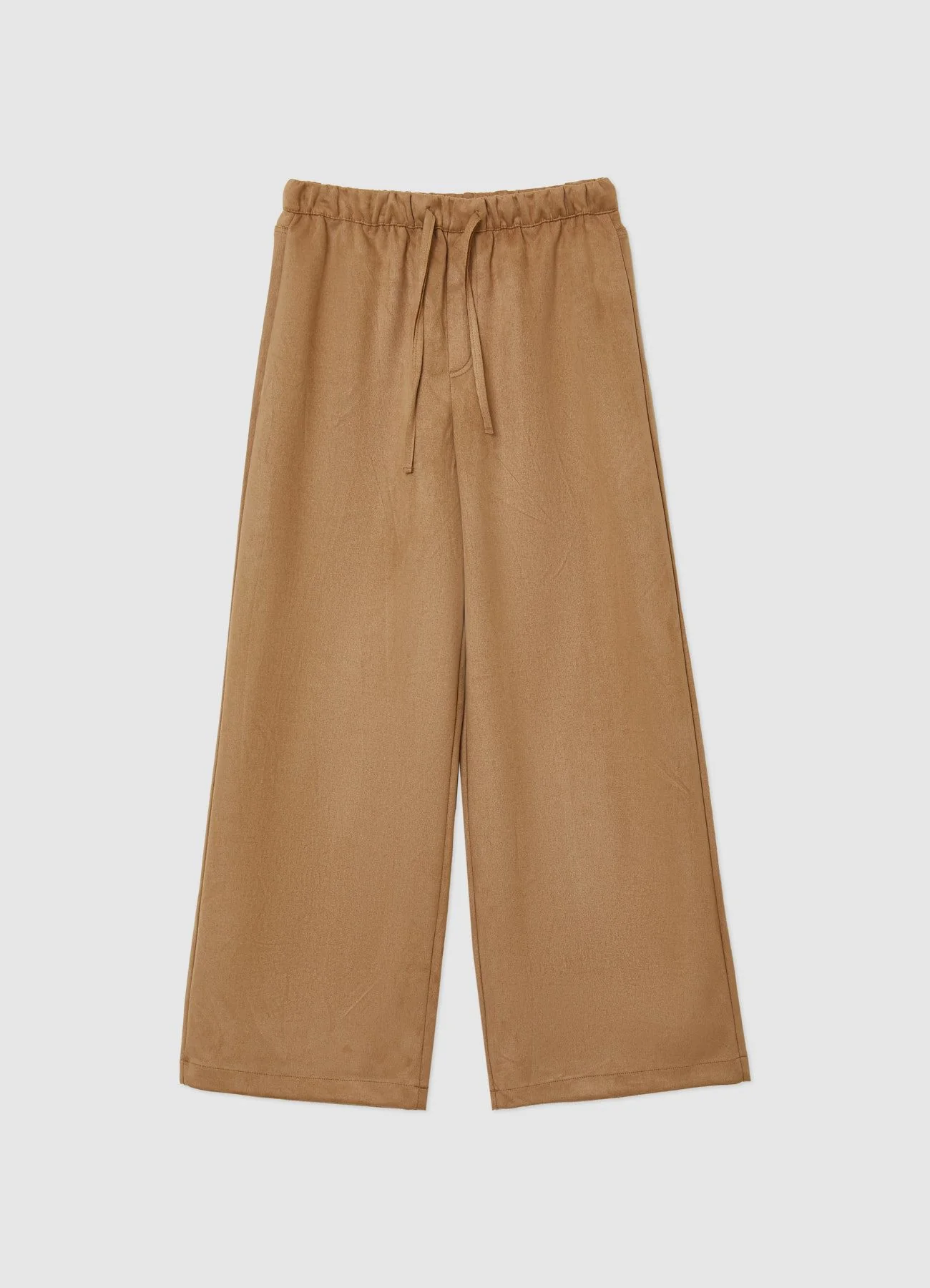 Pantaloni palazzo jogger simil camoscio - Image 4