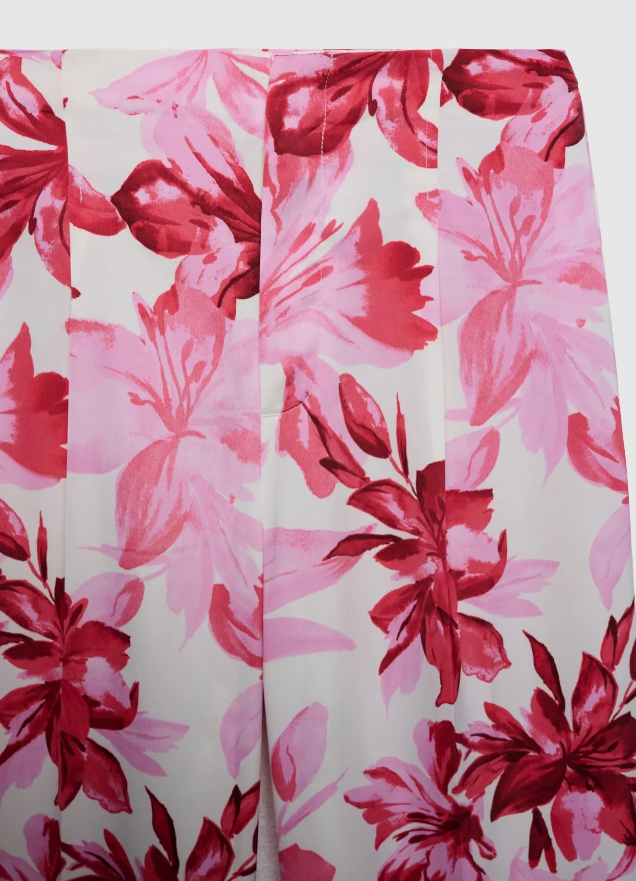 Pantaloni palazzo similsatin con stampa floreale - Image 6