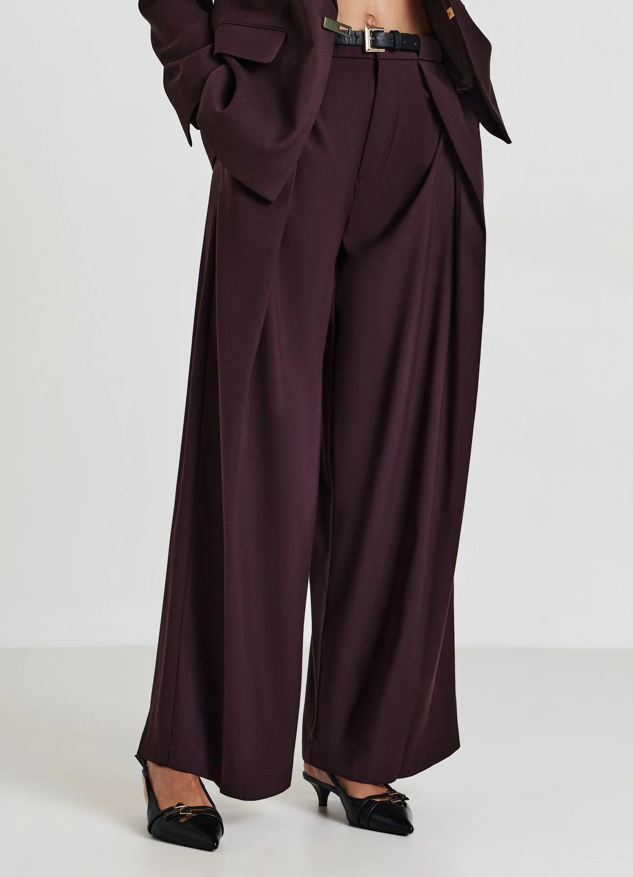 Pantaloni palazzo tinta unita - Image 2