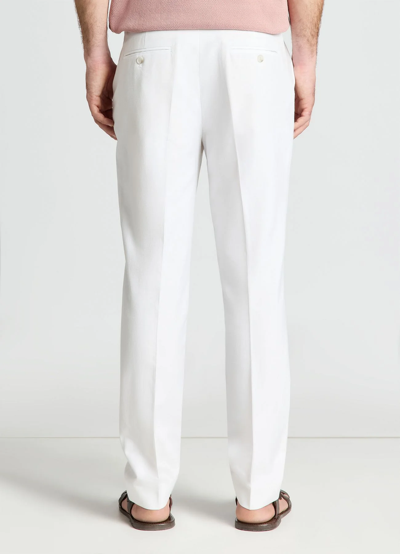 Pantaloni sartoriali con piega e tasche a filetto - Image 3