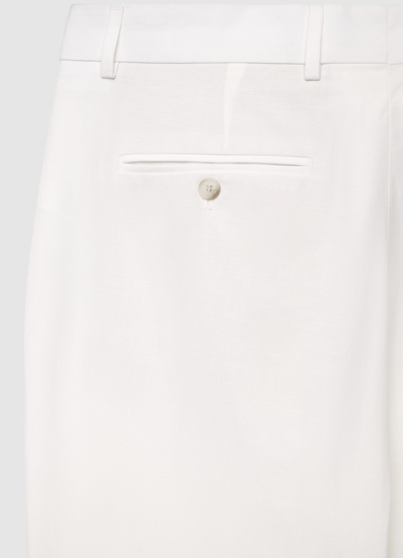 Pantaloni sartoriali con piega e tasche a filetto - Image 4