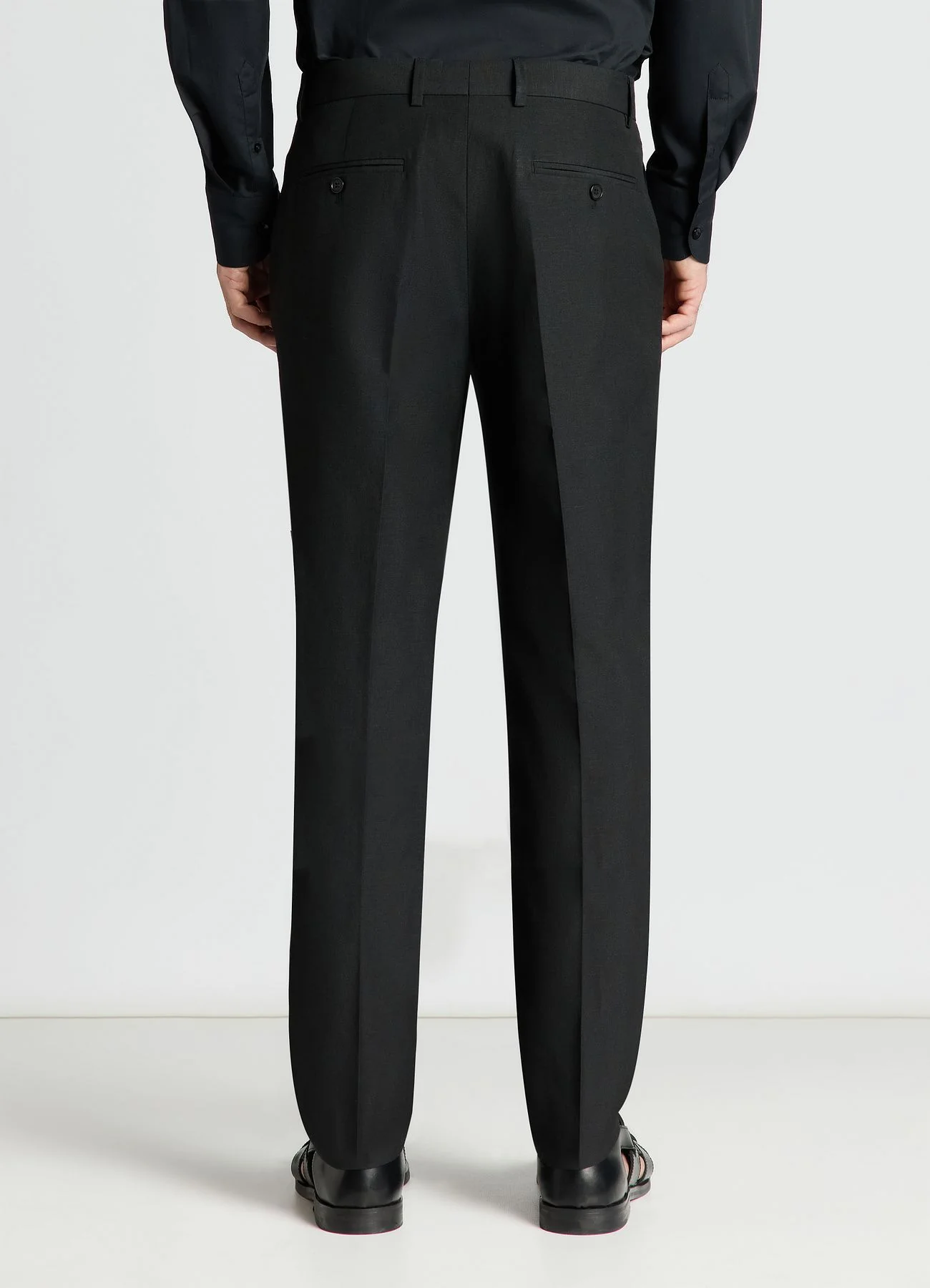 Pantaloni sartoriali con piega e tasche a filetto - Image 2