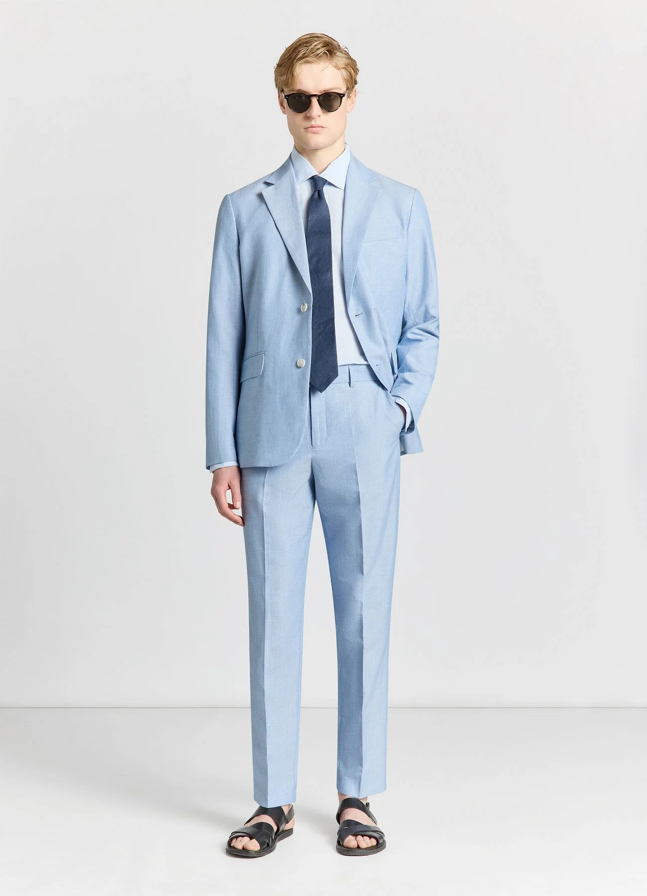 Pantaloni sartoriali con piega - Image 3