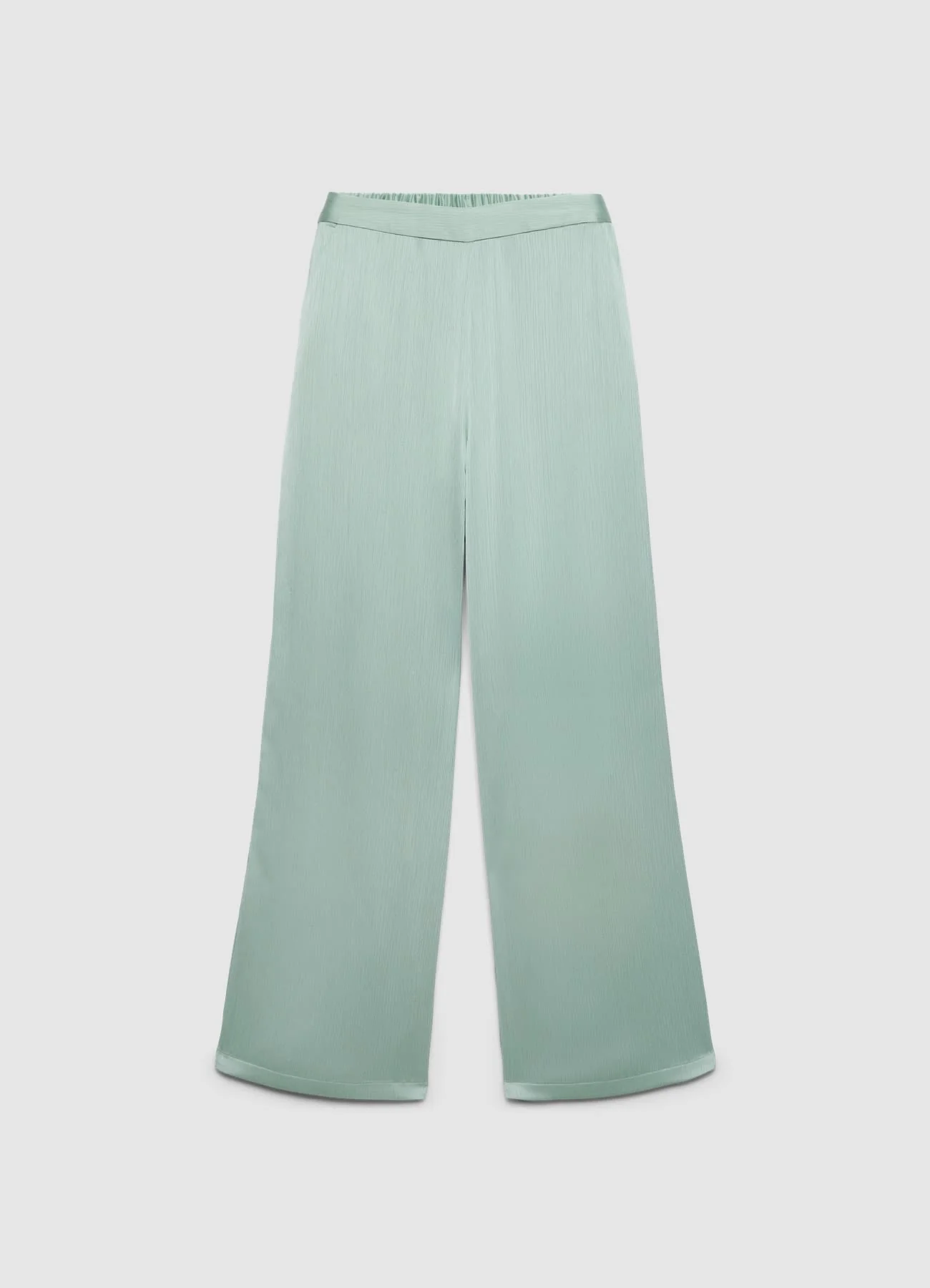 Pantaloni similsatin tinta unita
