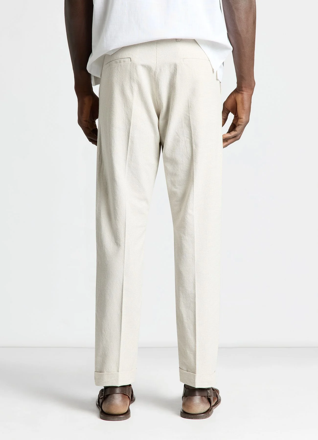 Pantaloni straight a microfantasia - Image 2
