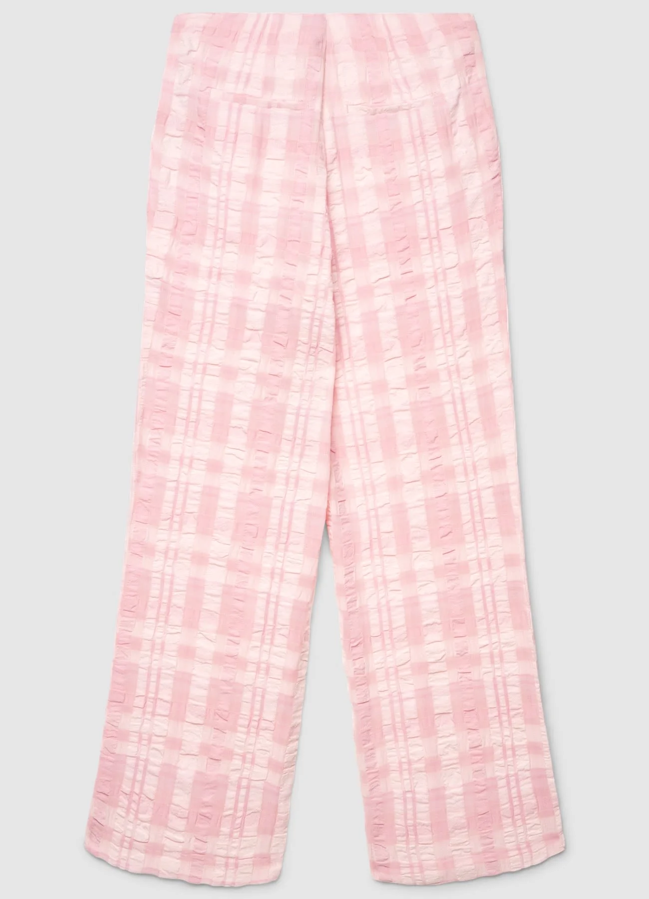 Pantaloni straight a quadri semitrasparenti - Image 5