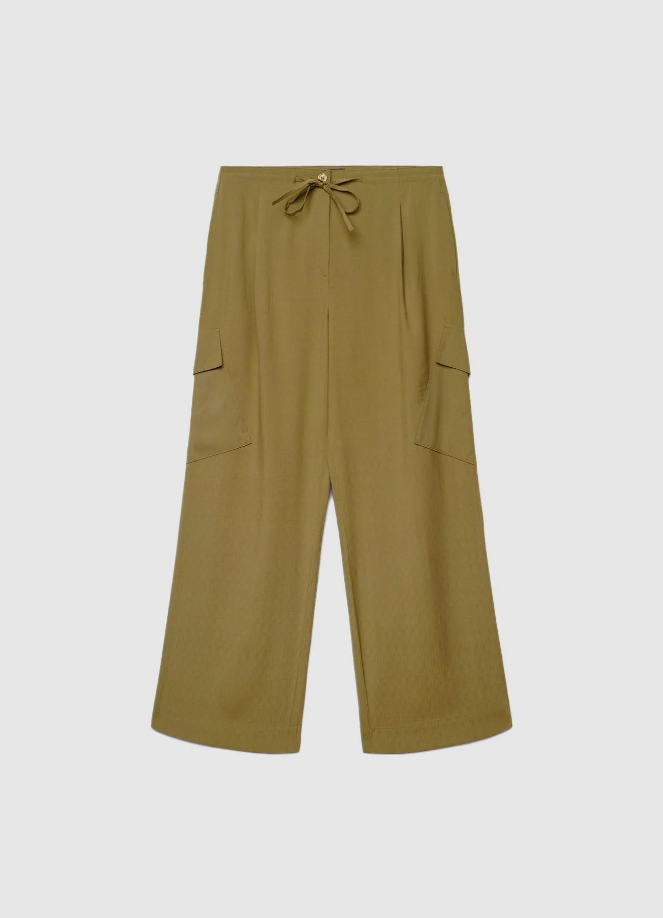 Pantaloni straight cargo con coulisse - Image 4