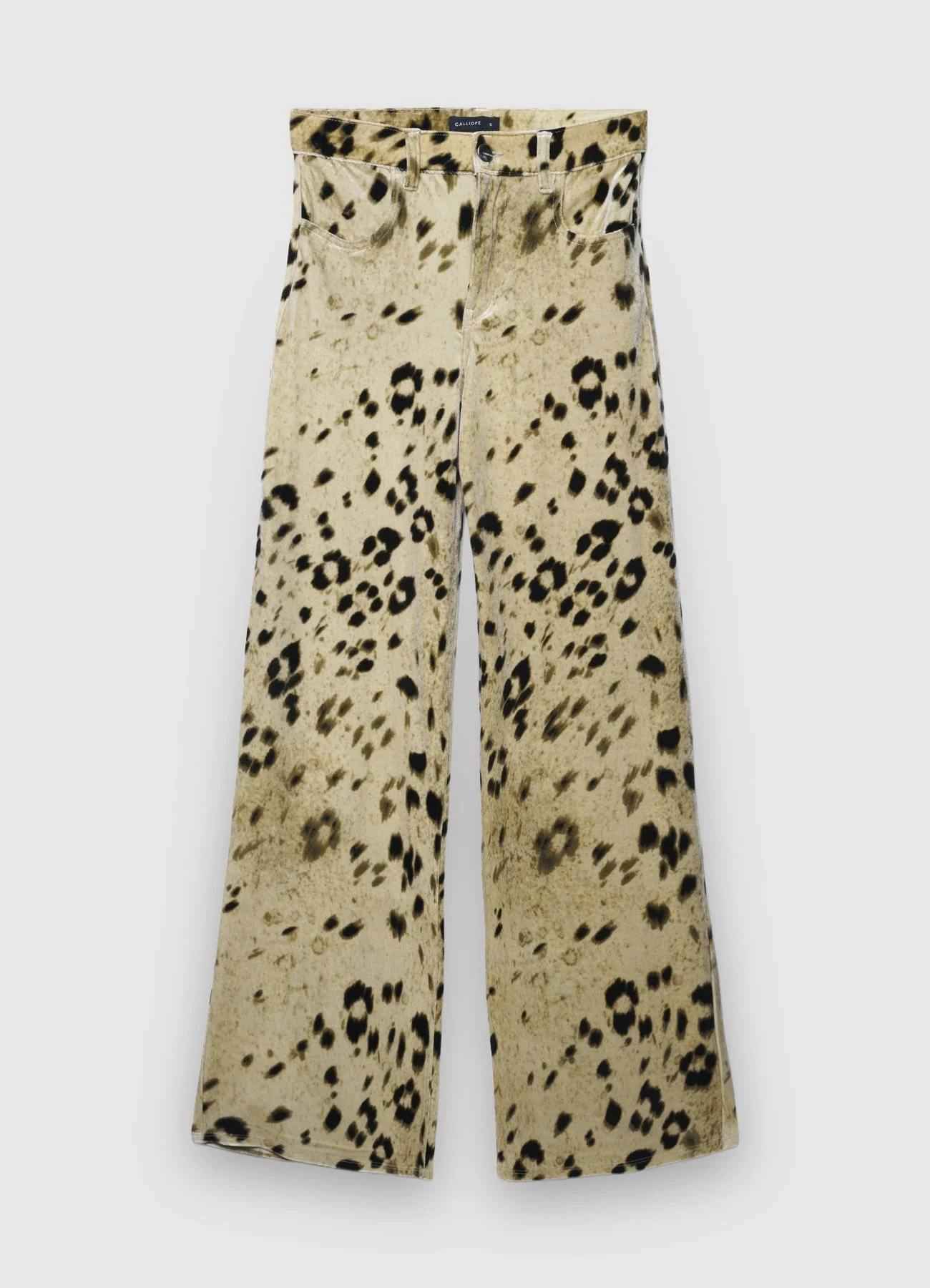 Pantaloni straight ciniglia animalier - Image 4