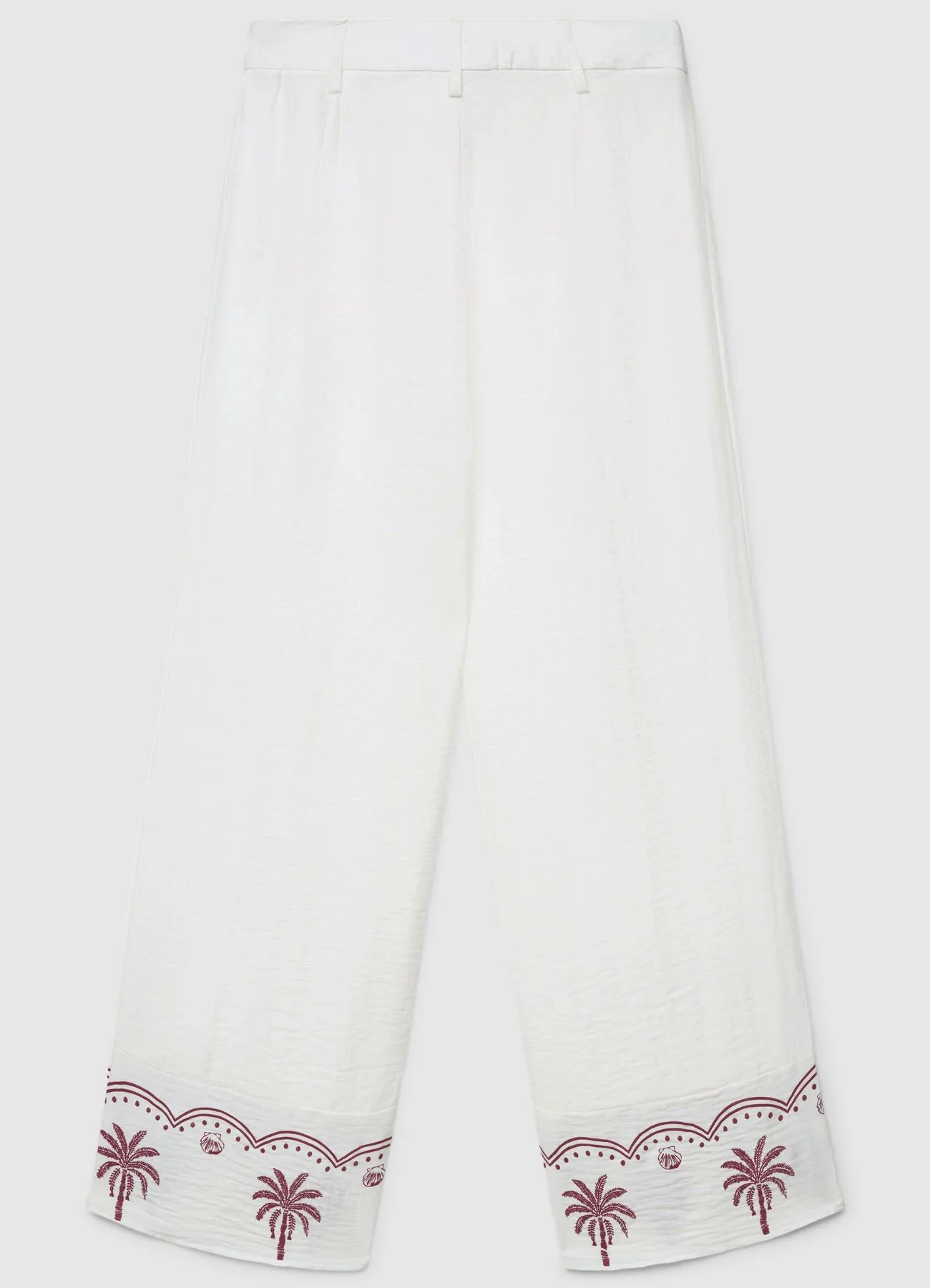 Pantaloni straight con ricamo palme - Image 5