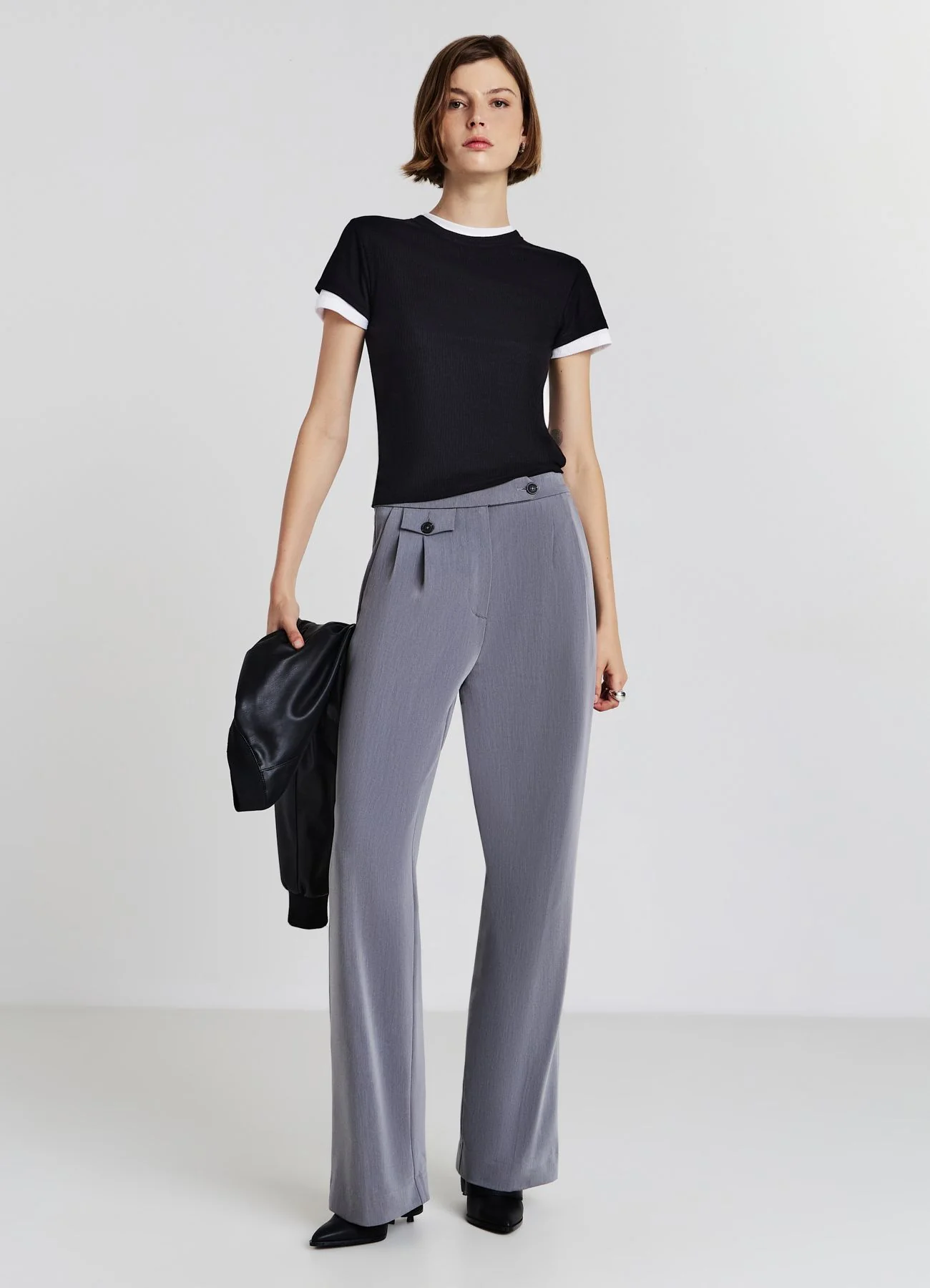 Pantaloni straight con taschino - Image 2