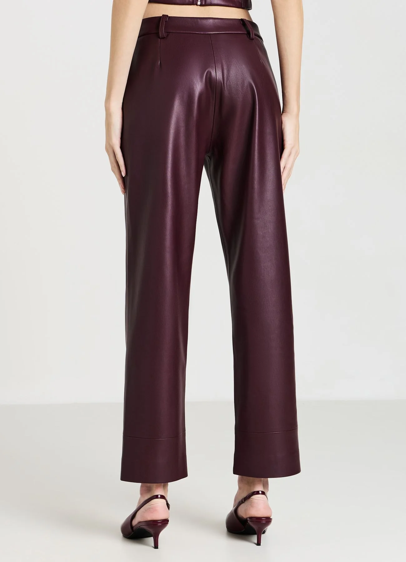 Pantaloni straight in similpelle - Image 2