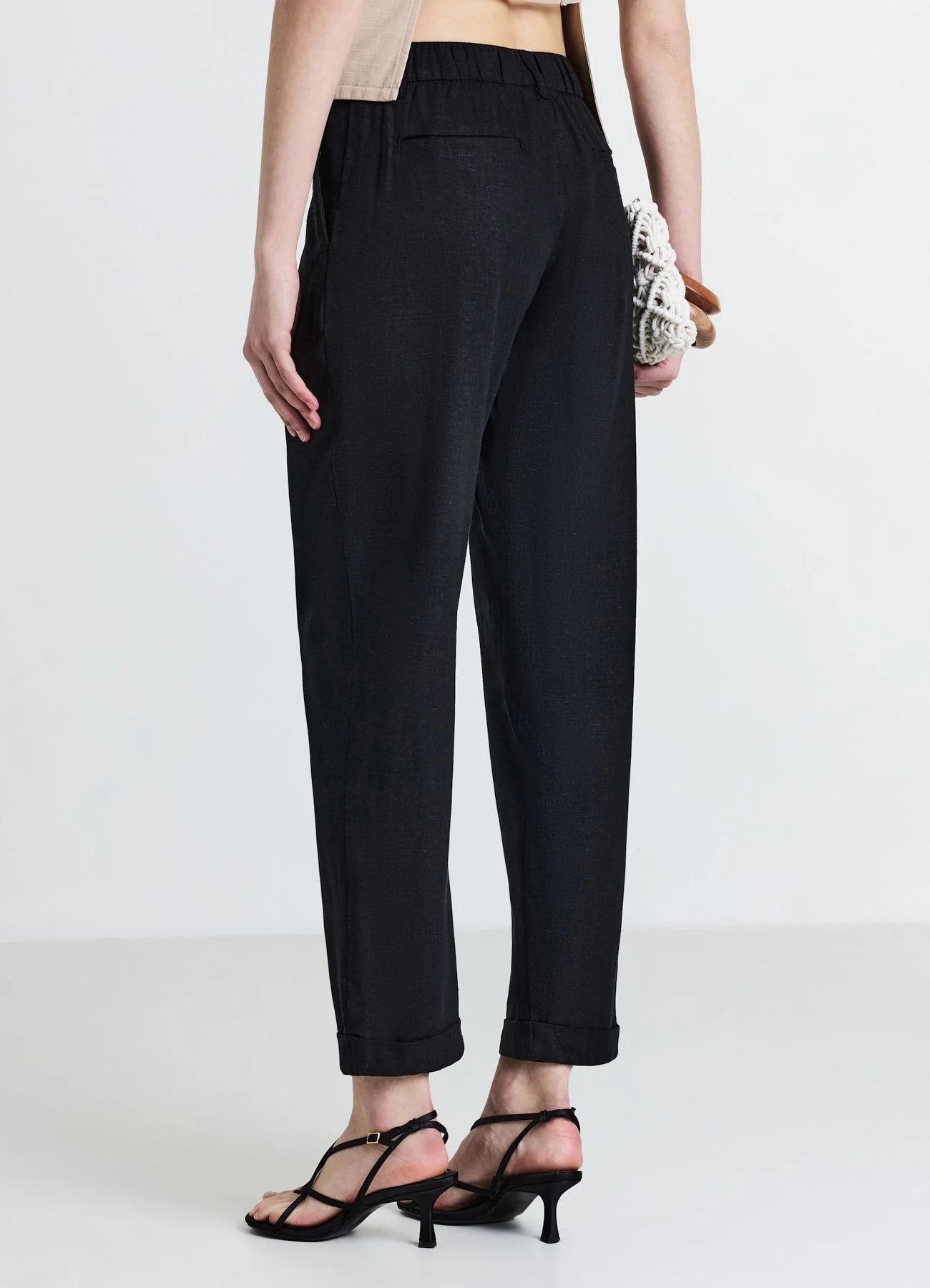Pantaloni tasche alla francese misto lino - Image 2