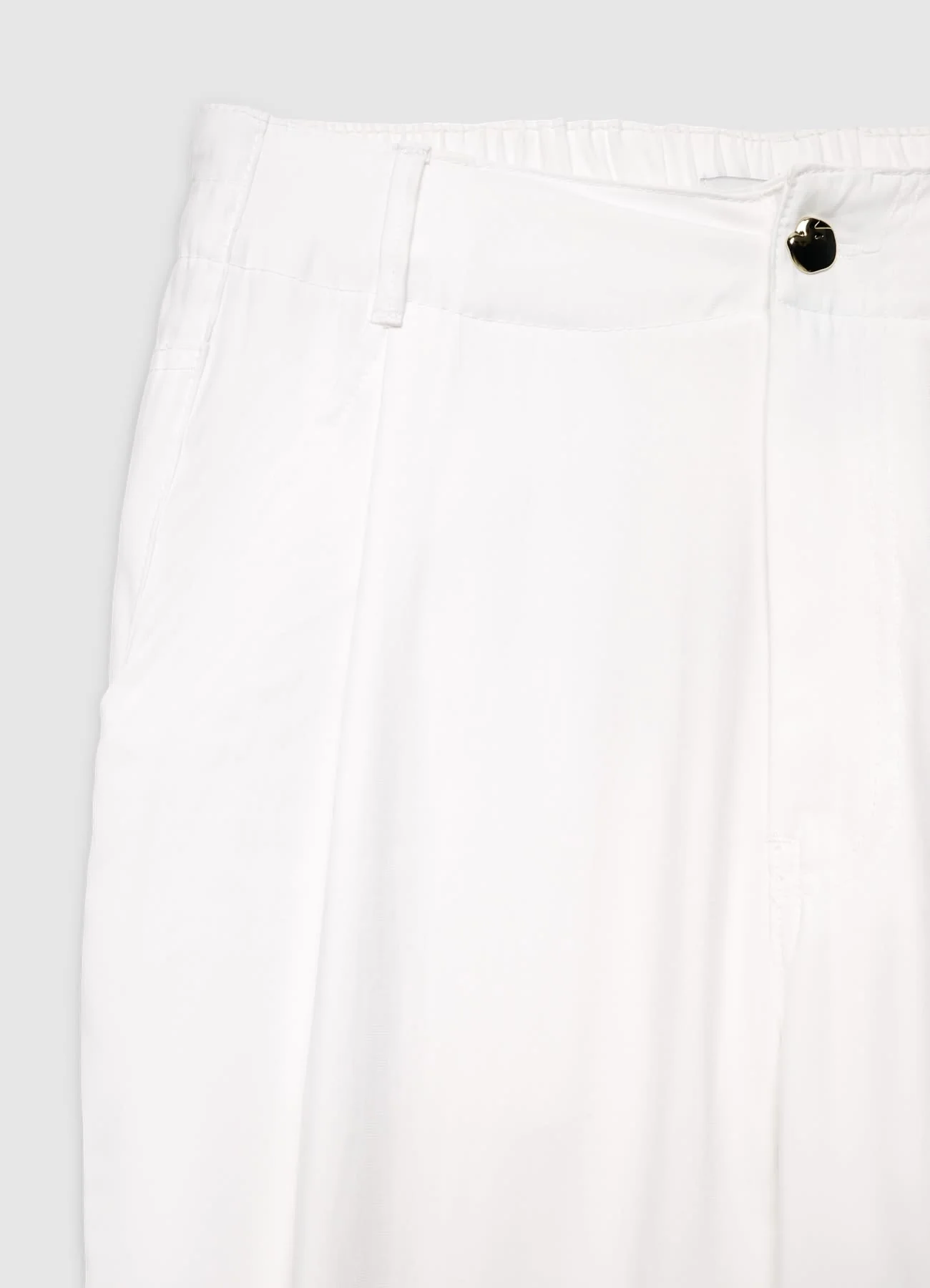 Pantaloni wide leg a tinta unita con elastico in vita - Image 5