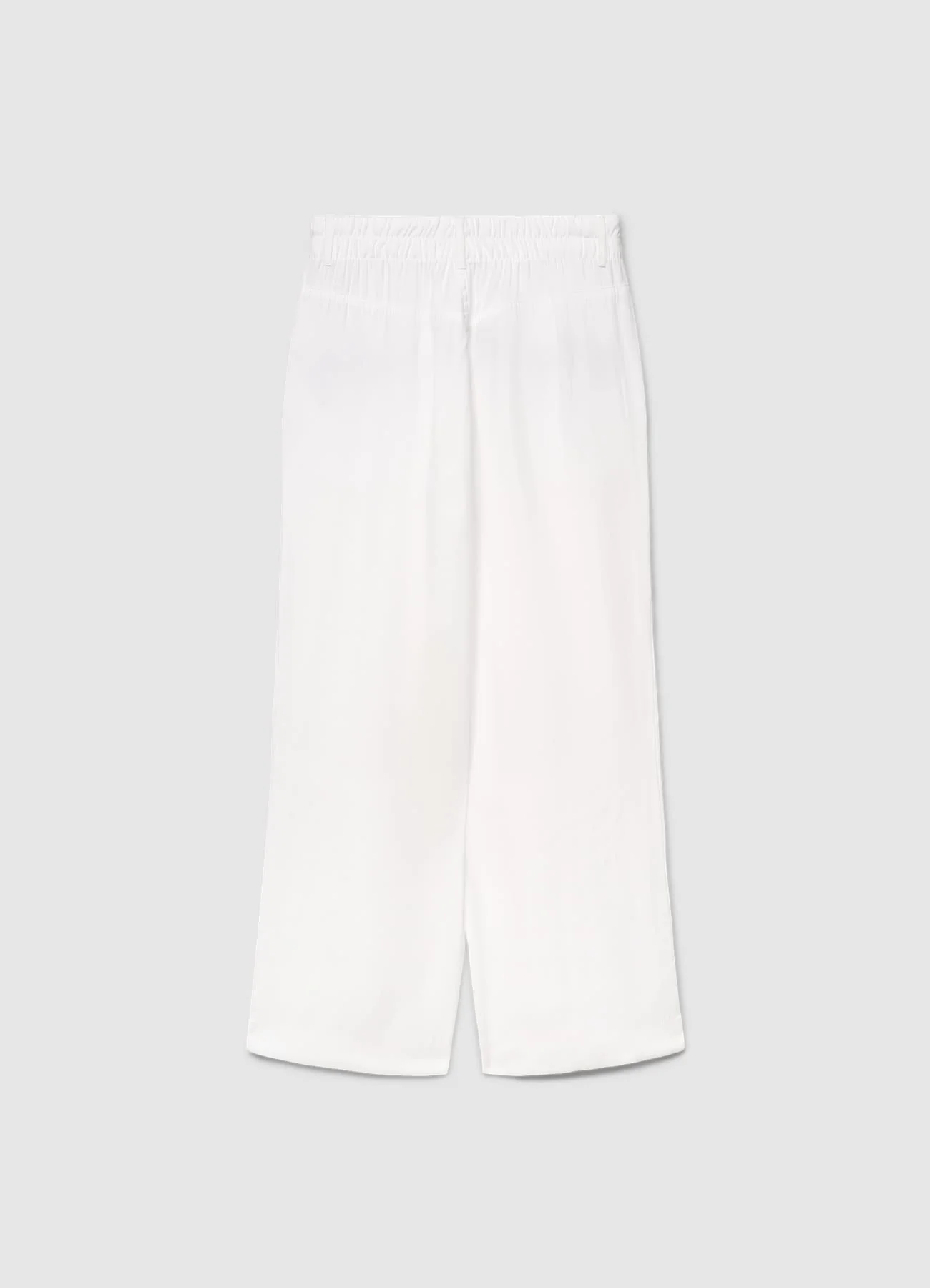 Pantaloni wide leg a tinta unita con elastico in vita - Image 6
