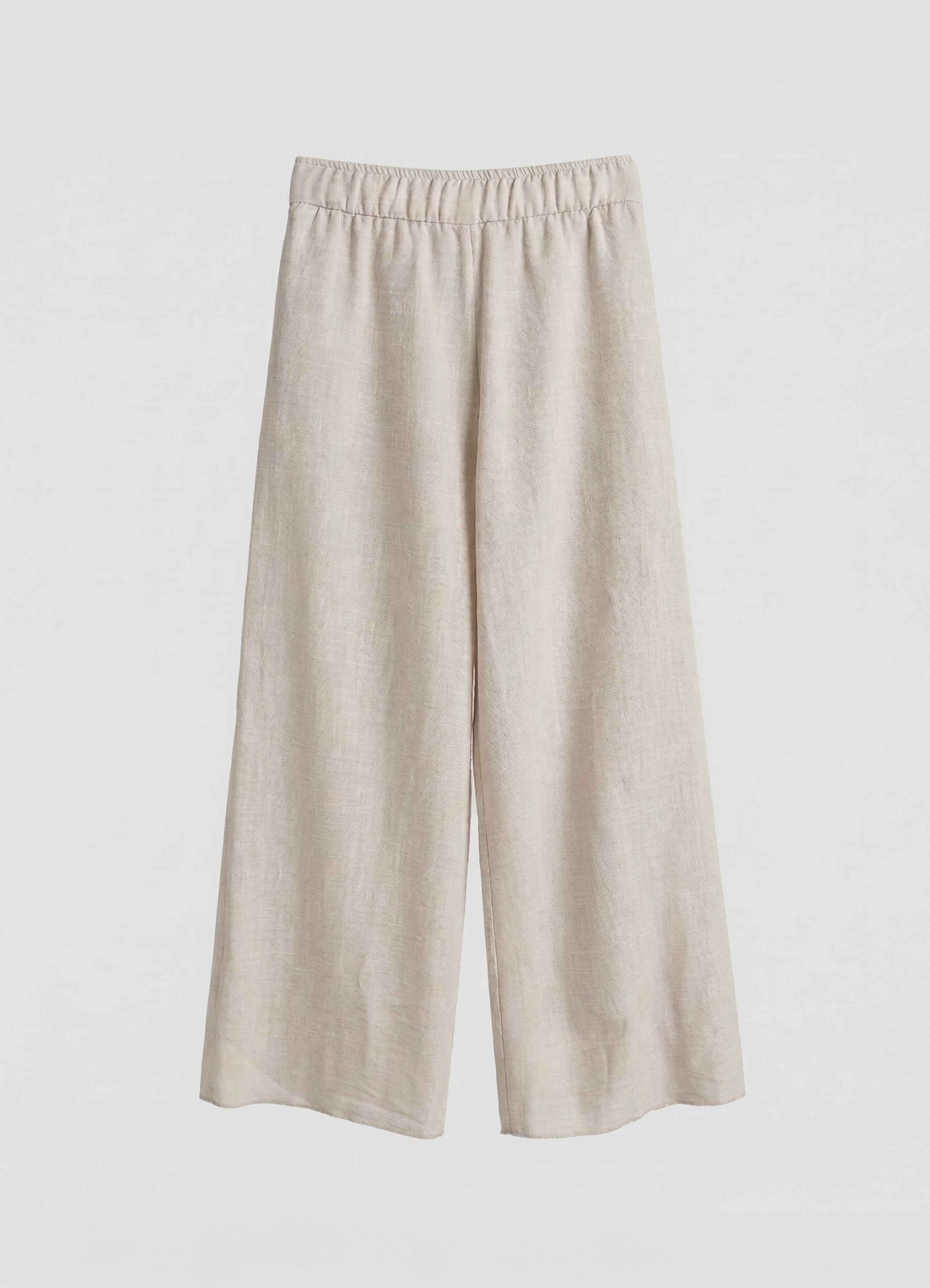 Pantaloni wide leg con cintura annodata - Image 3
