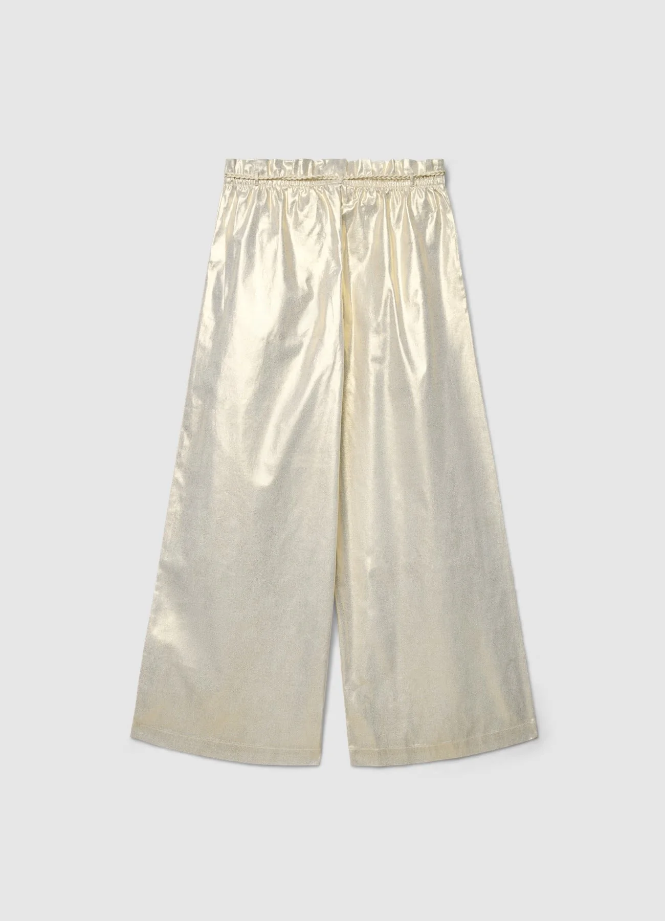 Pantaloni wide leg tessuto spalmato - Image 2