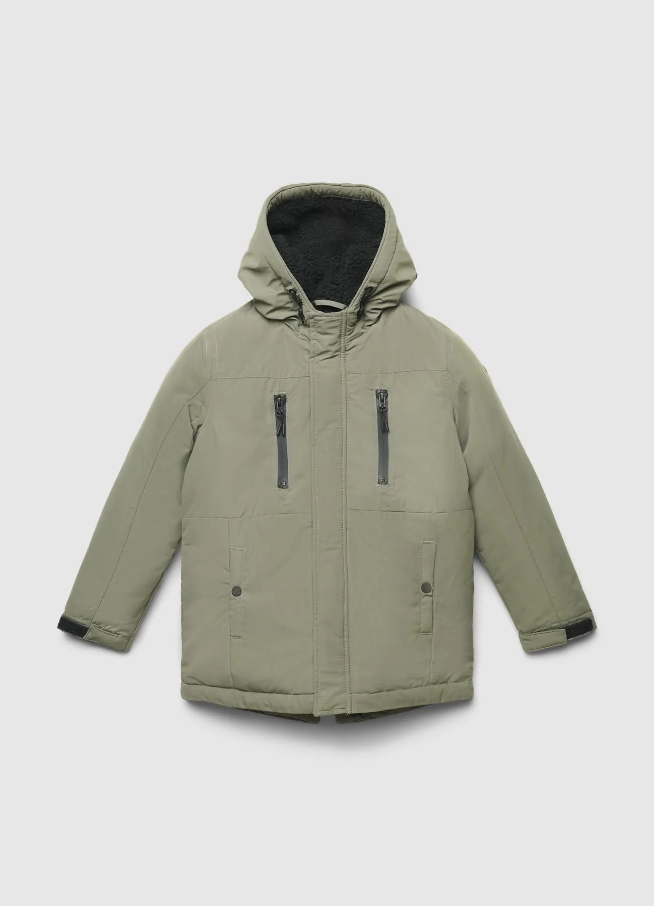 Parka con cappuccio e sherpa interno - Image 2