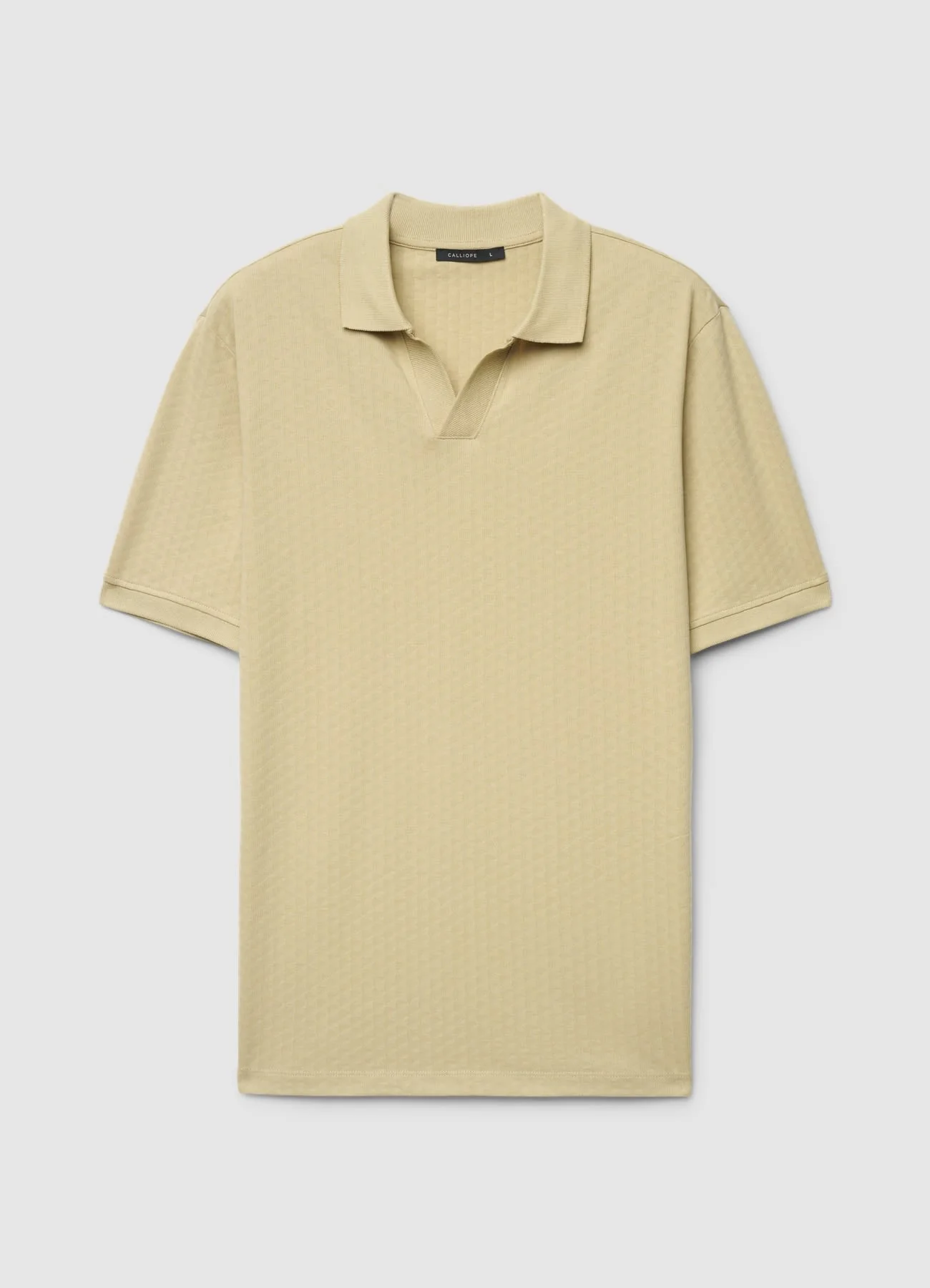 Polo con collo aperto in jacquard - Image 5