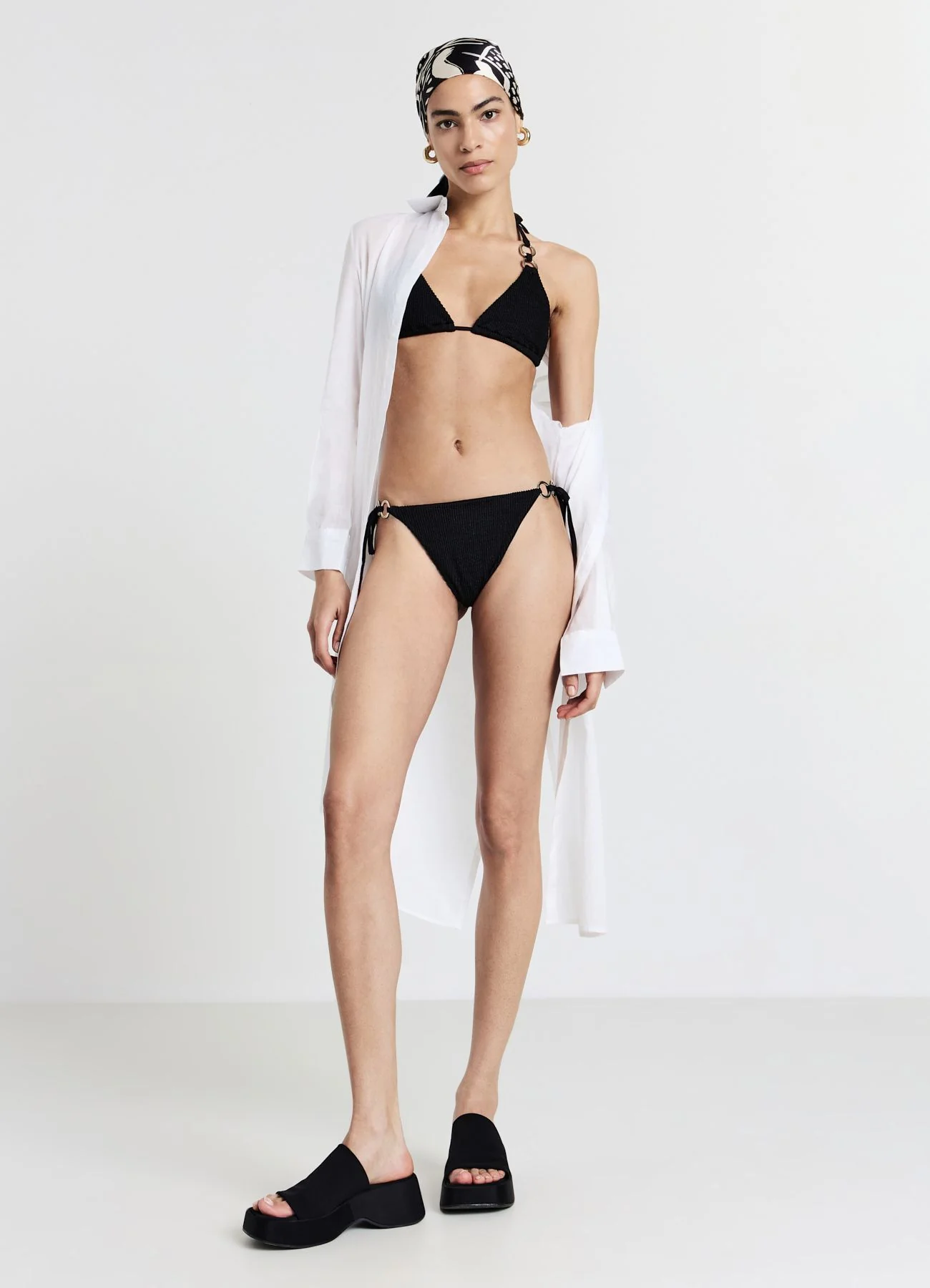Reggiseno mare triangolo con anelli