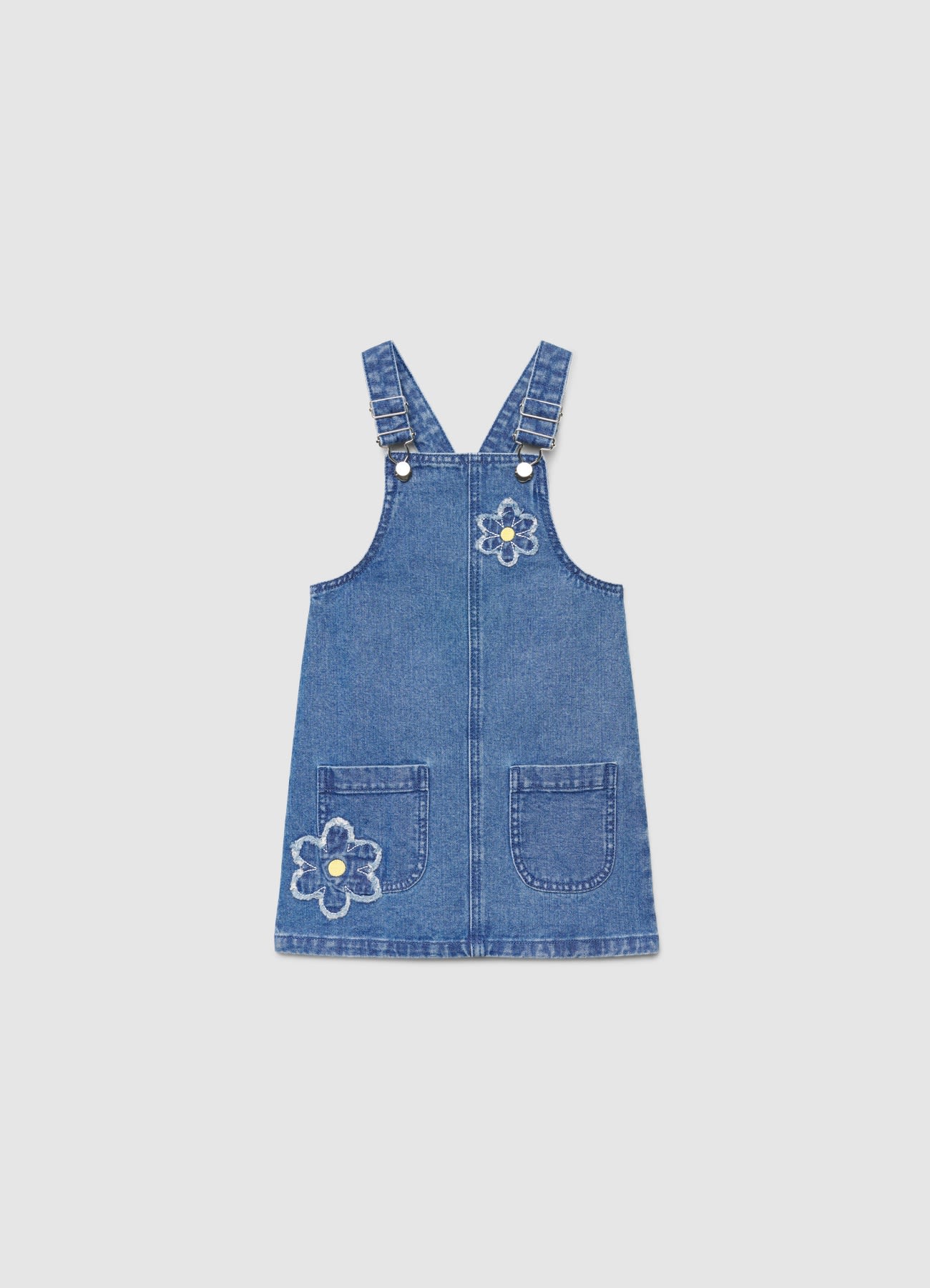 Salopette in denim con ricami floreali - Image 4