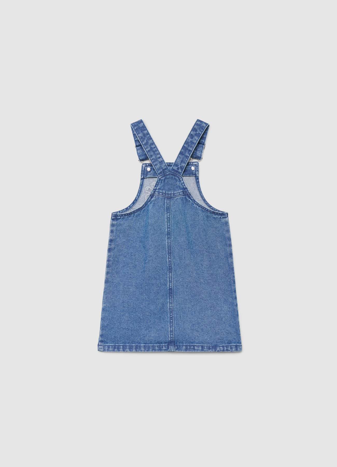 Salopette in denim con ricami floreali - Image 5