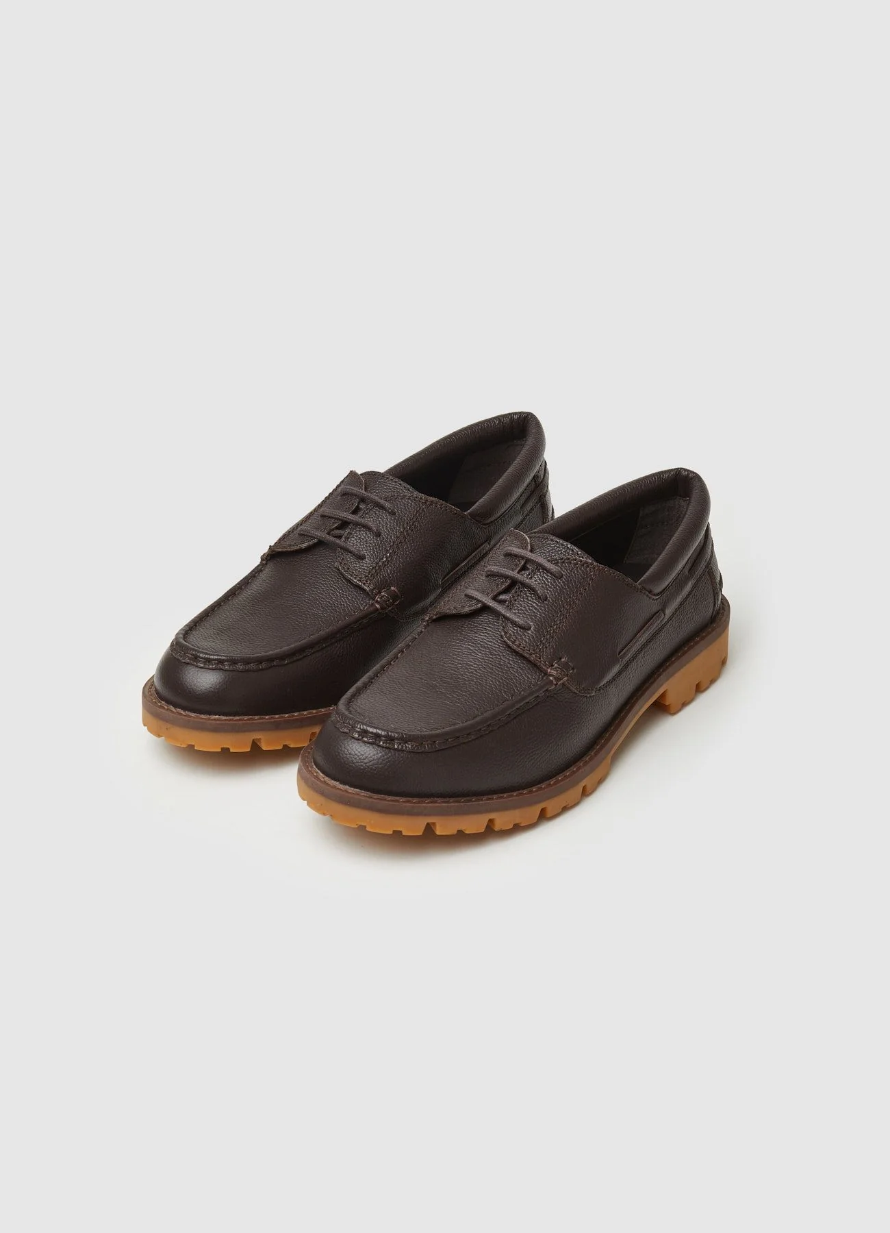 Scarpe barca con suola in gomma