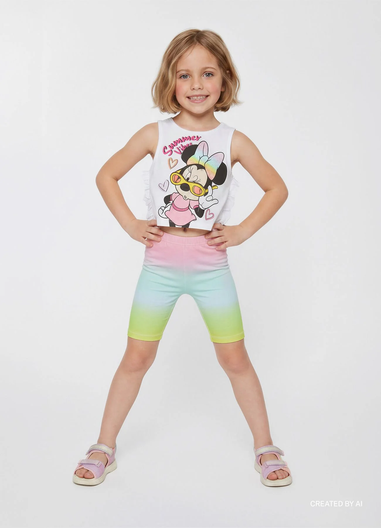 Set canotta e leggings con stampa Minnie - Image 4