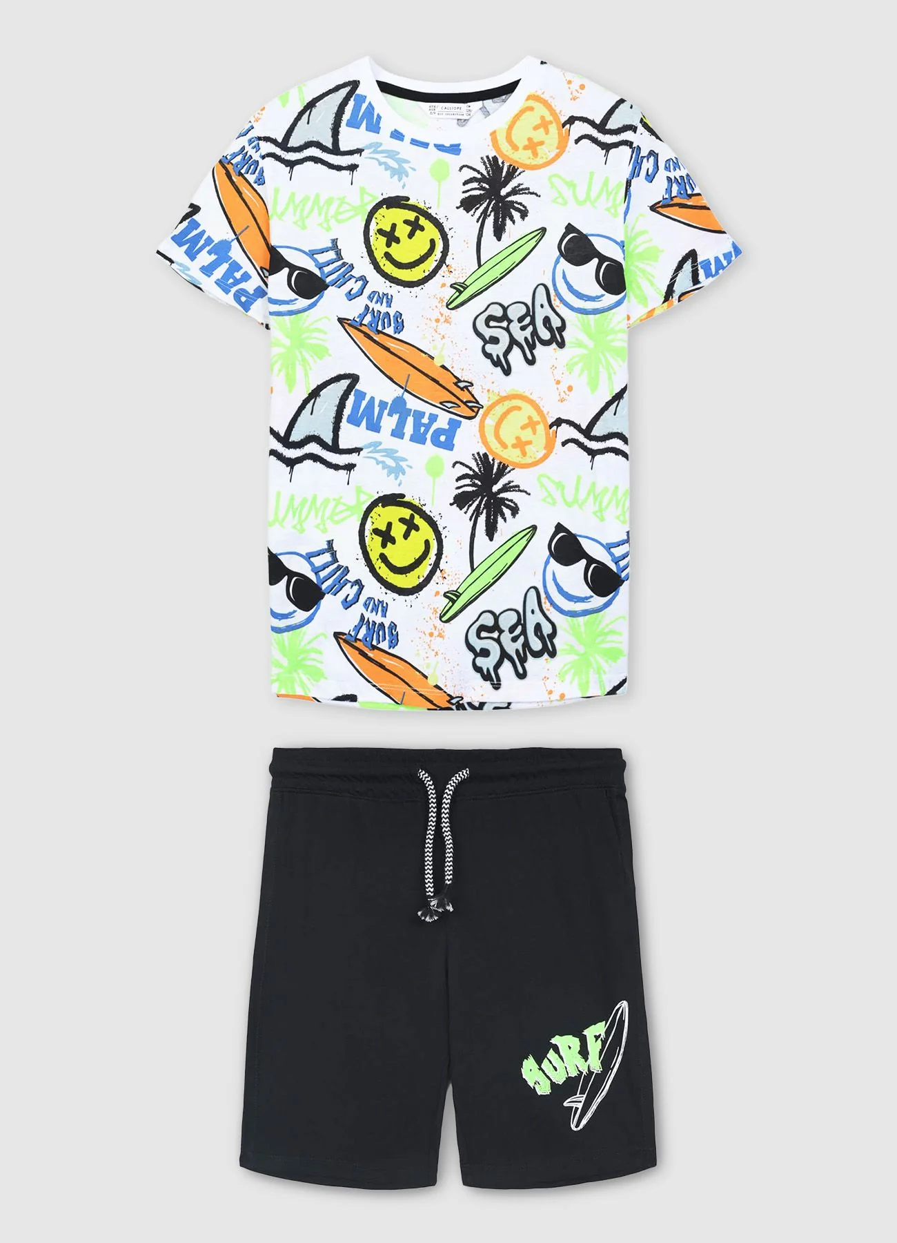 Set t-shirt e shorts con stampe - Image 5