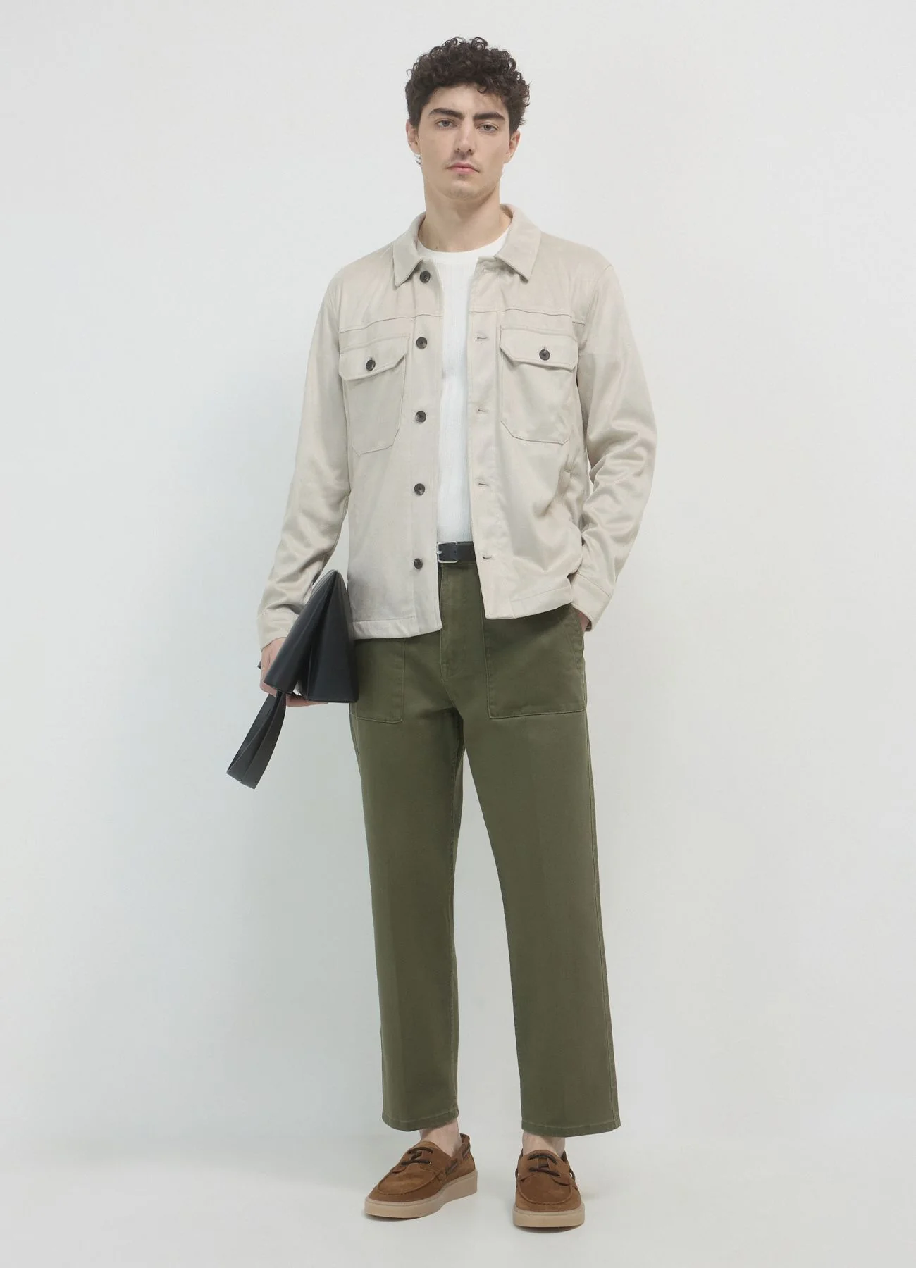 Shacket simil camoscio