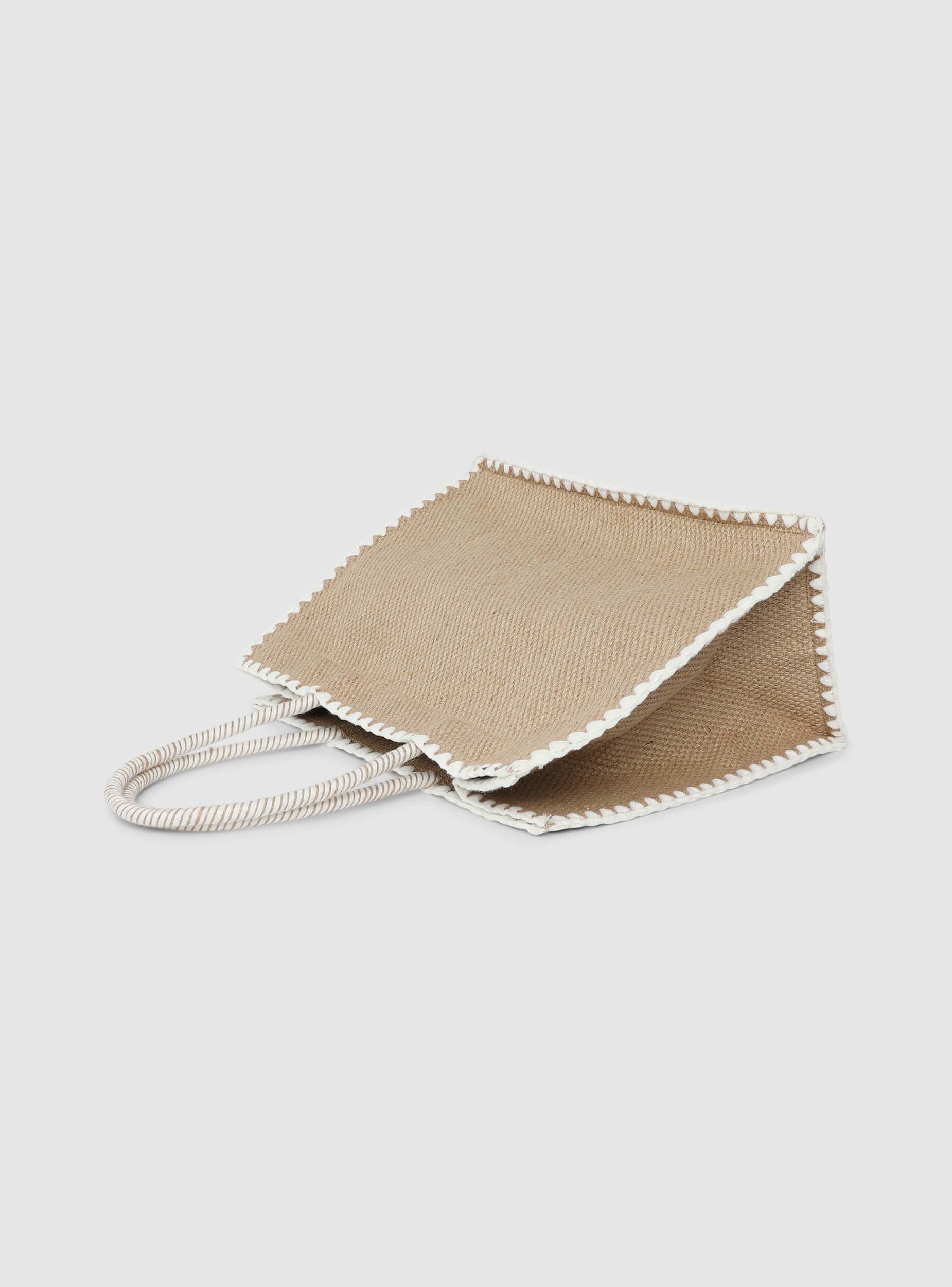 Shopper in juta con ricamo - Image 2