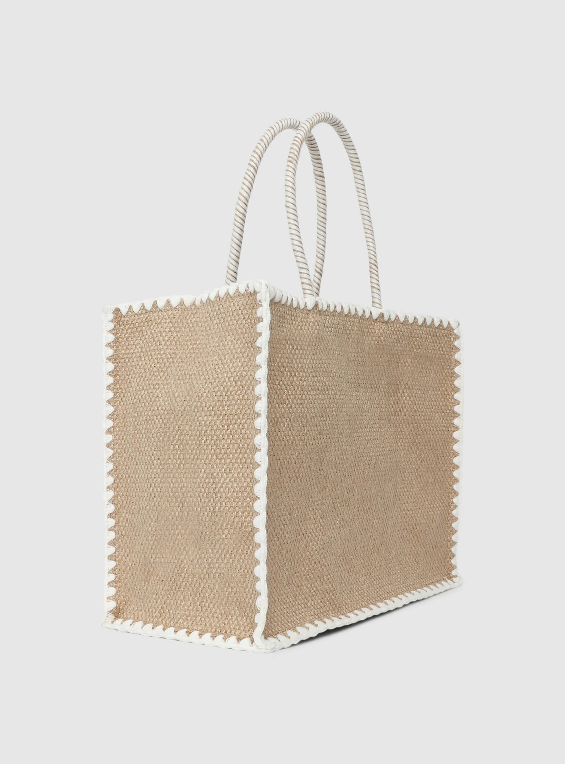 Shopper in juta con ricamo - Image 3