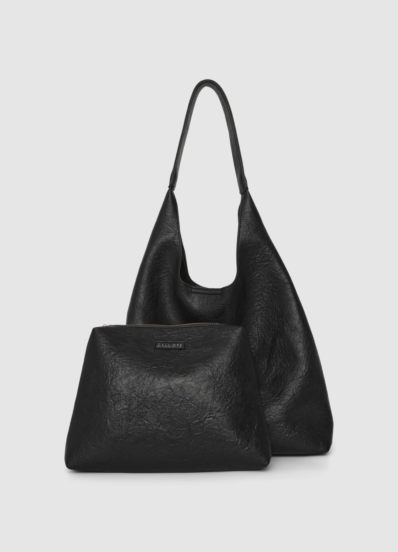 Shopper trapezio con pochette estraibile - Image 2