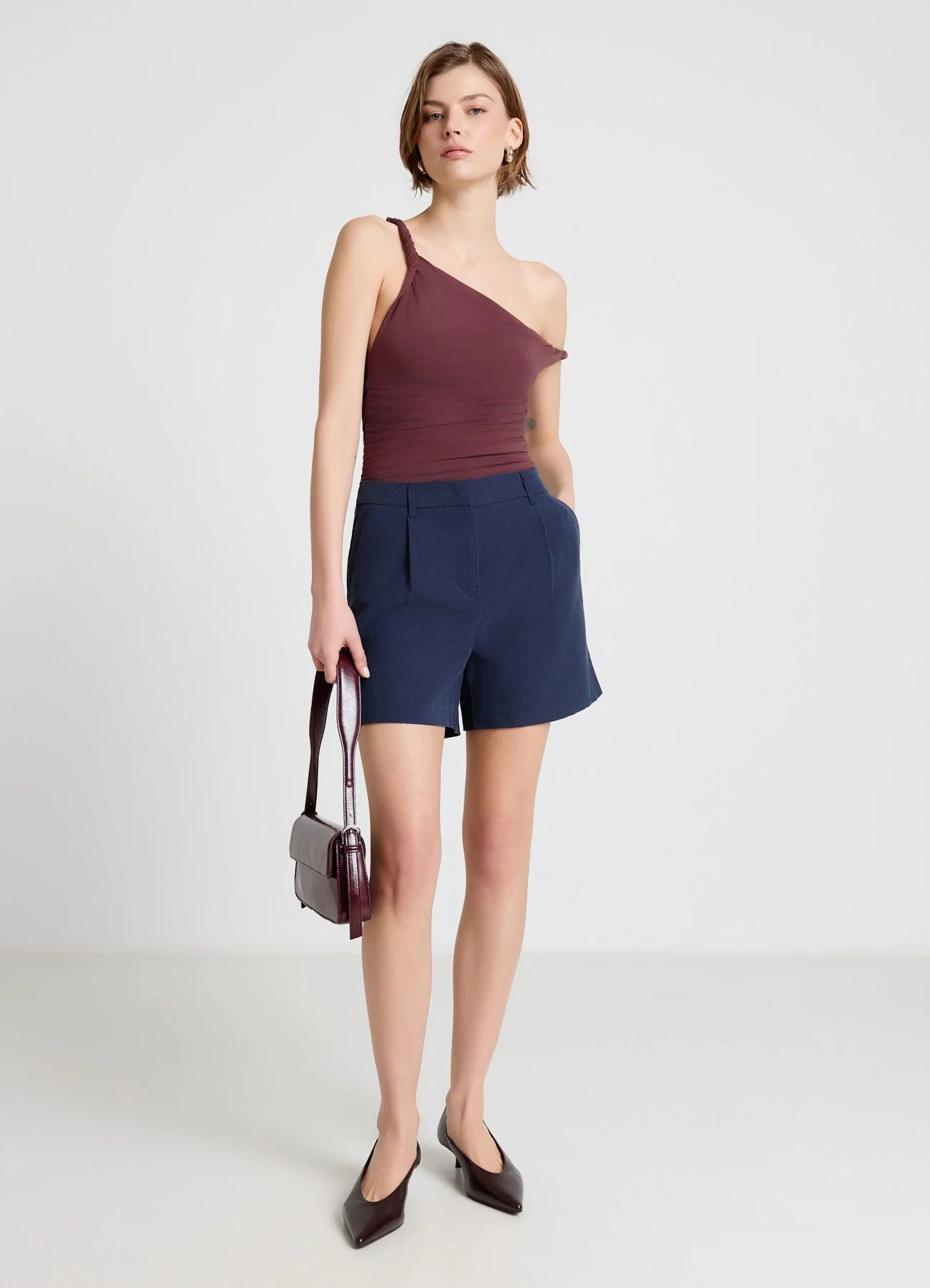 Shorts bermuda con pinces