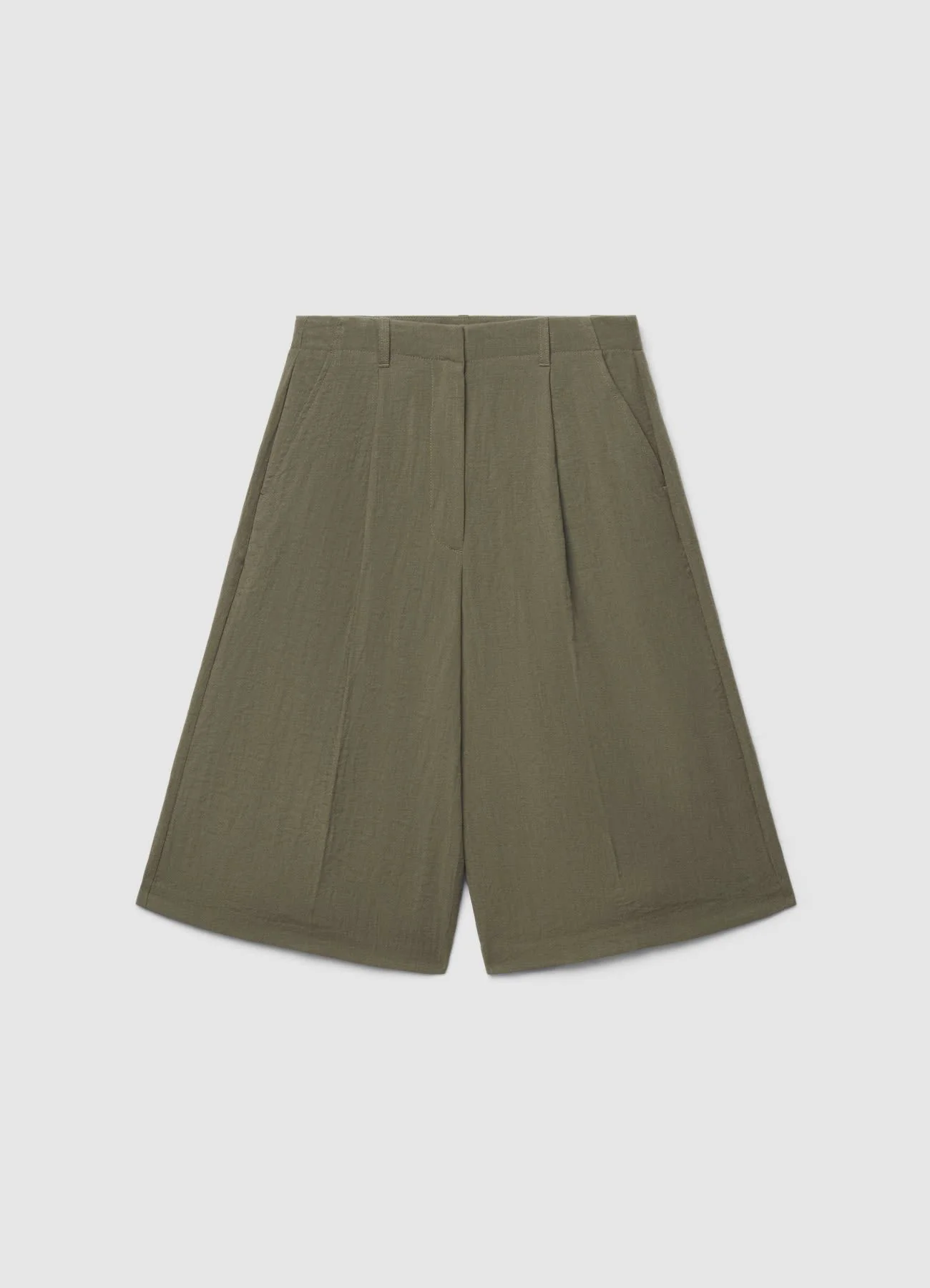 Shorts bermuda lungo a tinta unita - Image 4