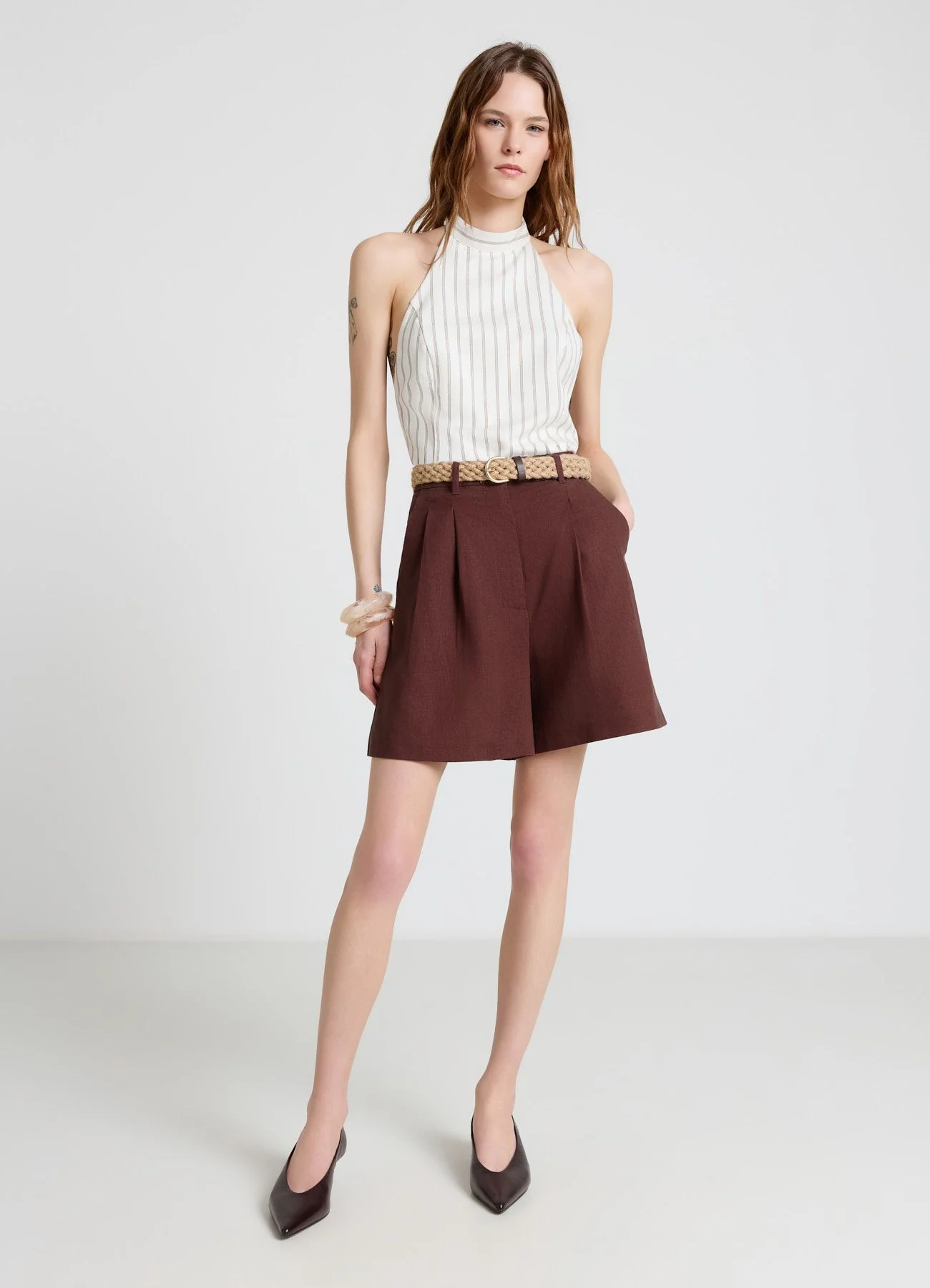 Shorts bermuda misto lino - Image 2