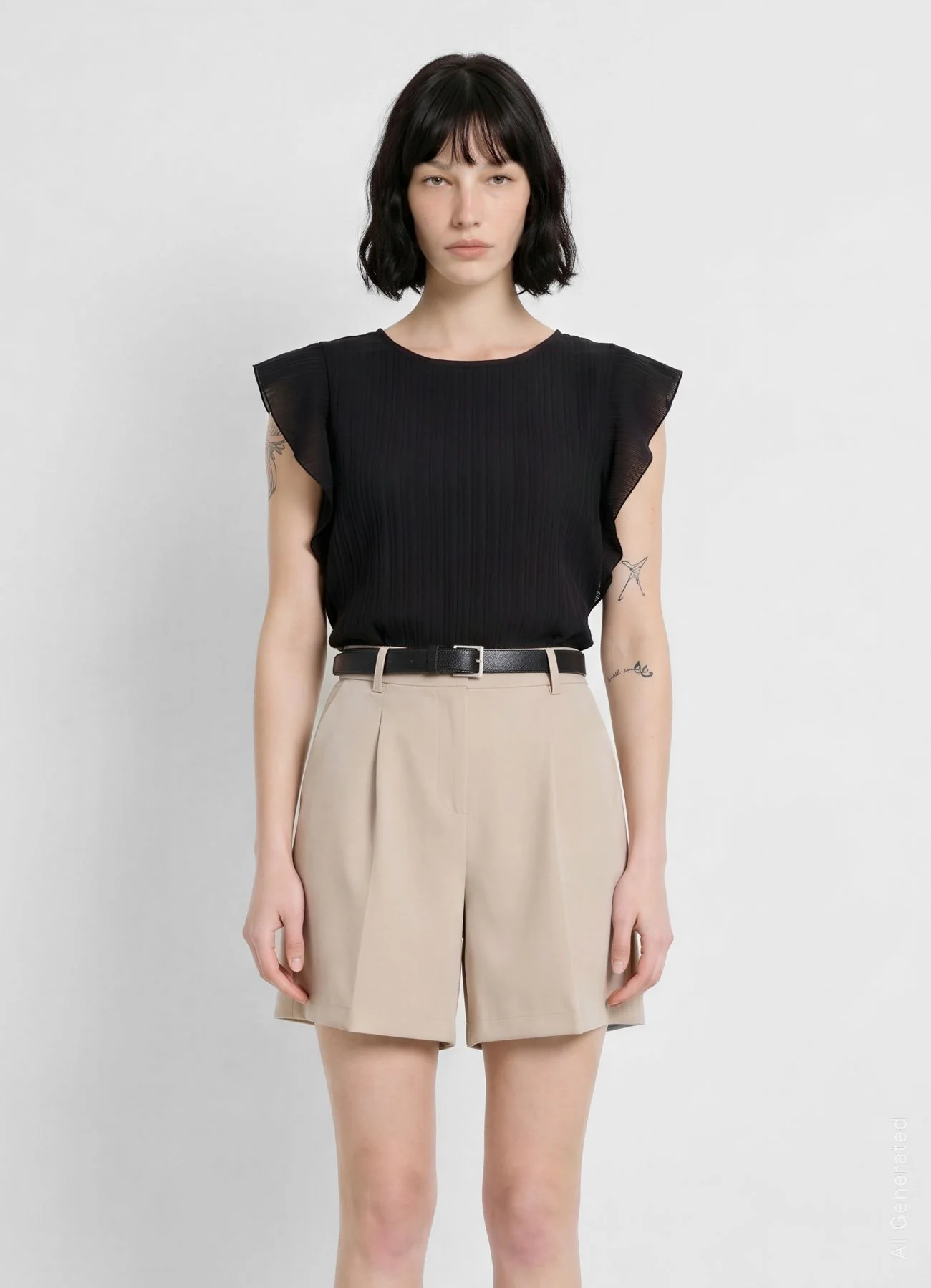 Shorts bermuda sartoriali a tinta unita - Image 2