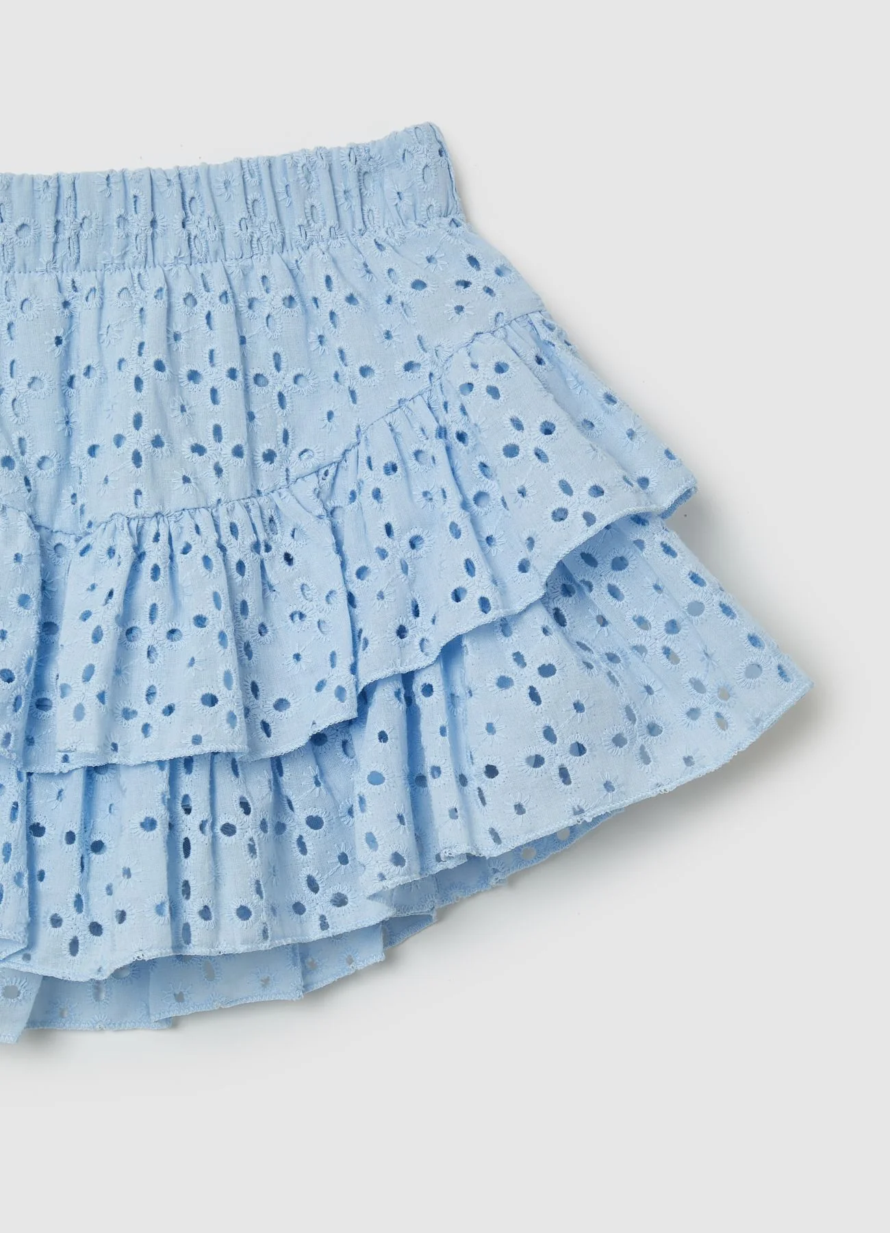 Shorts con balze ricamate - Image 3