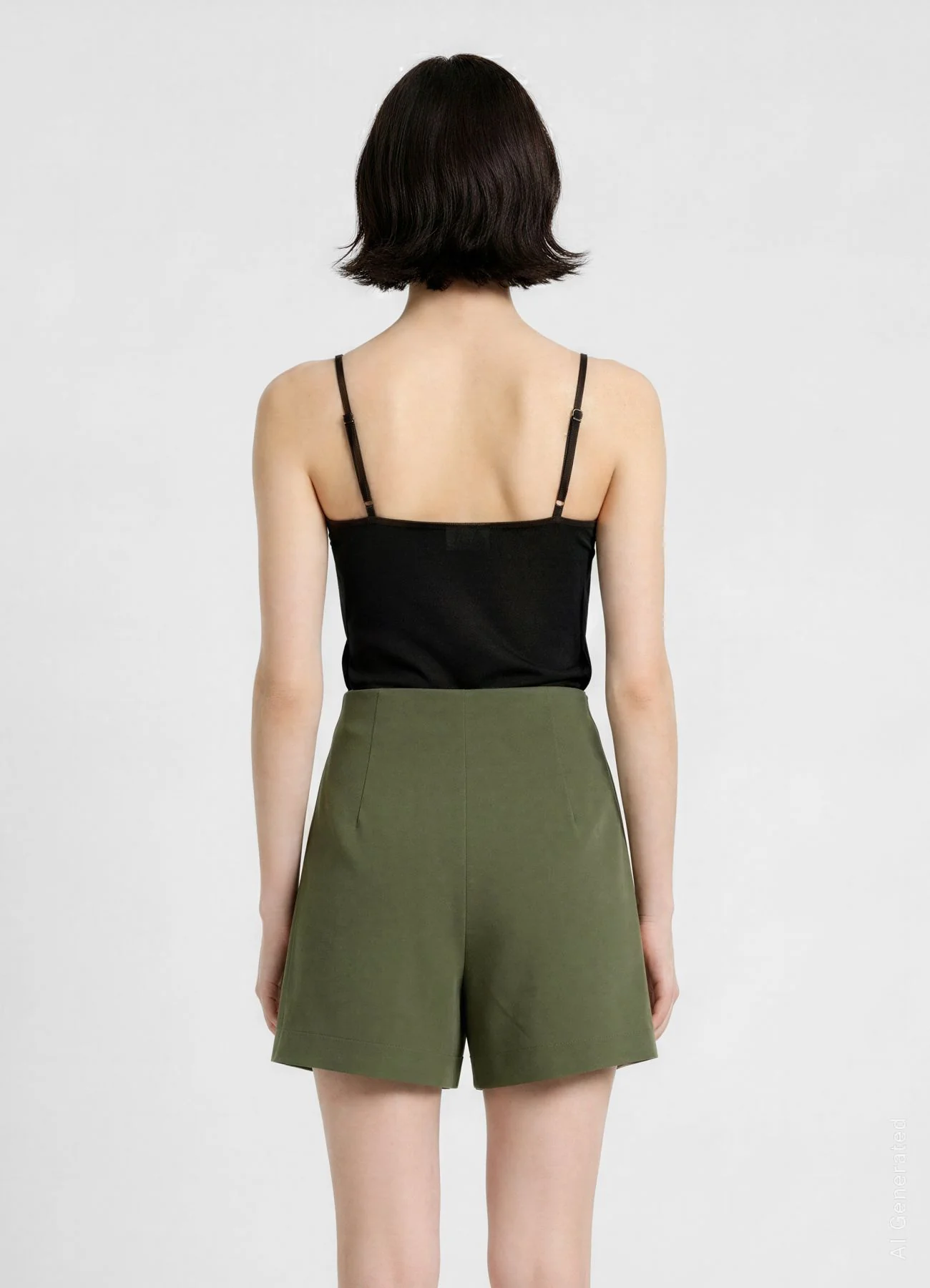 Shorts con bottoni decorativi