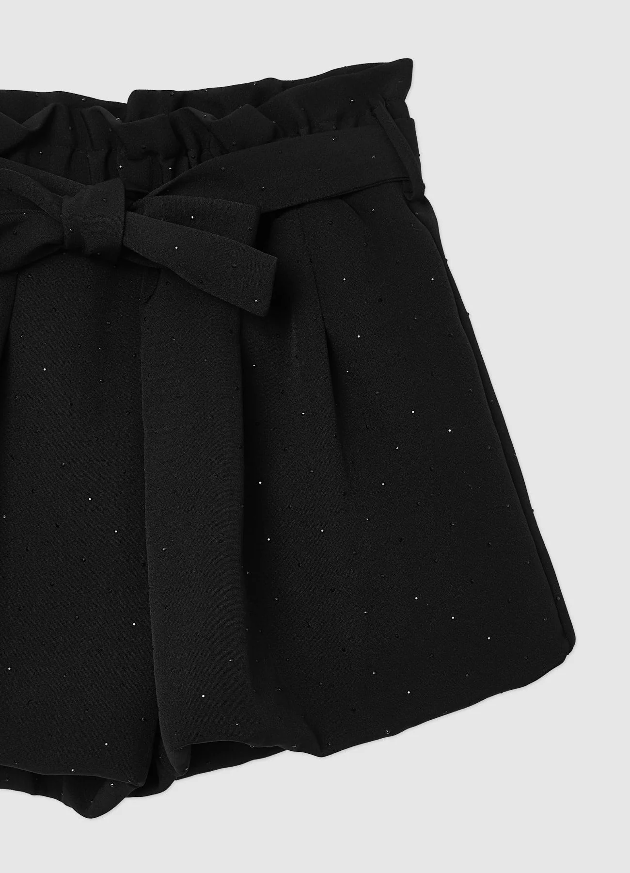 Shorts con cintura e strass - Image 2